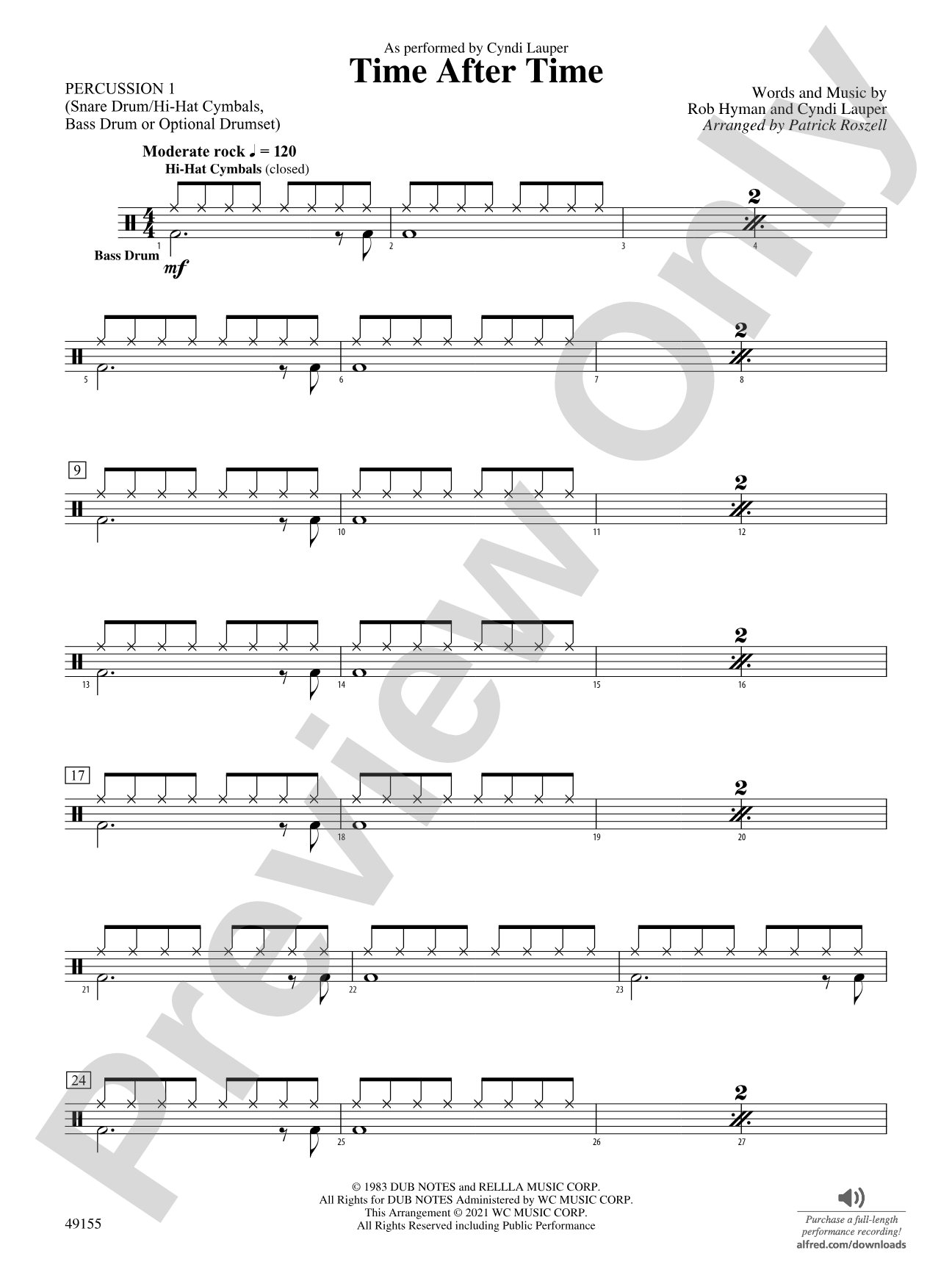 Time After Time: 1st Percussion