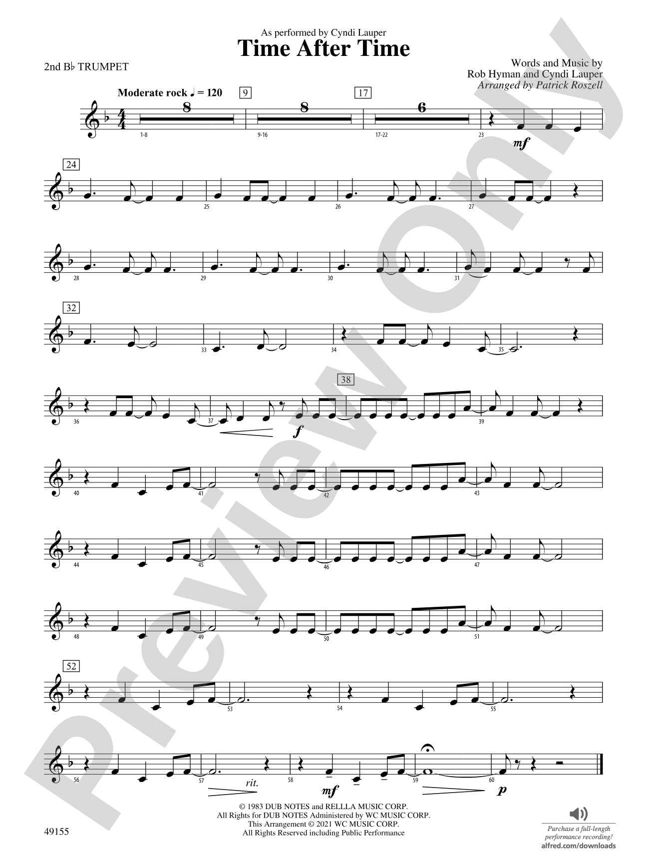 Time After Time: 2nd B-flat Trumpet