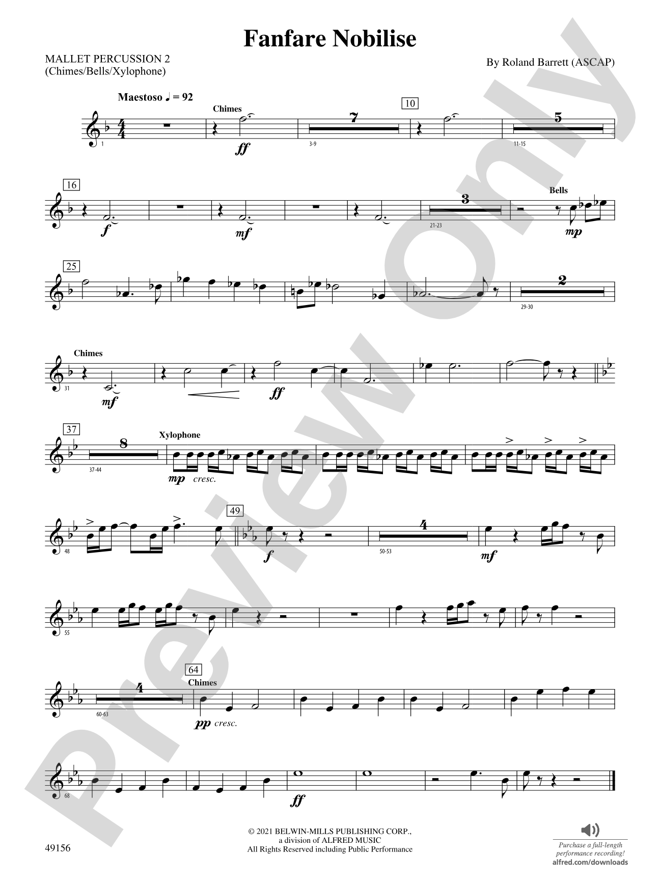 Fanfare Nobilise: 2nd Mallet Percussion
