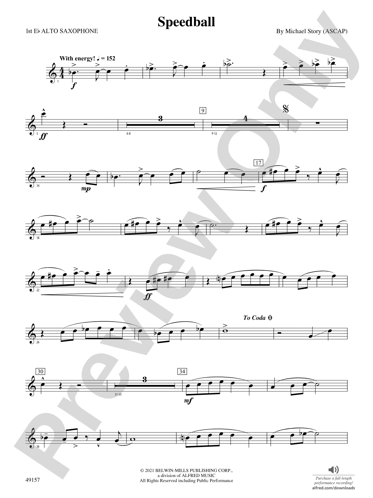 Speedball: E-flat Alto Saxophone