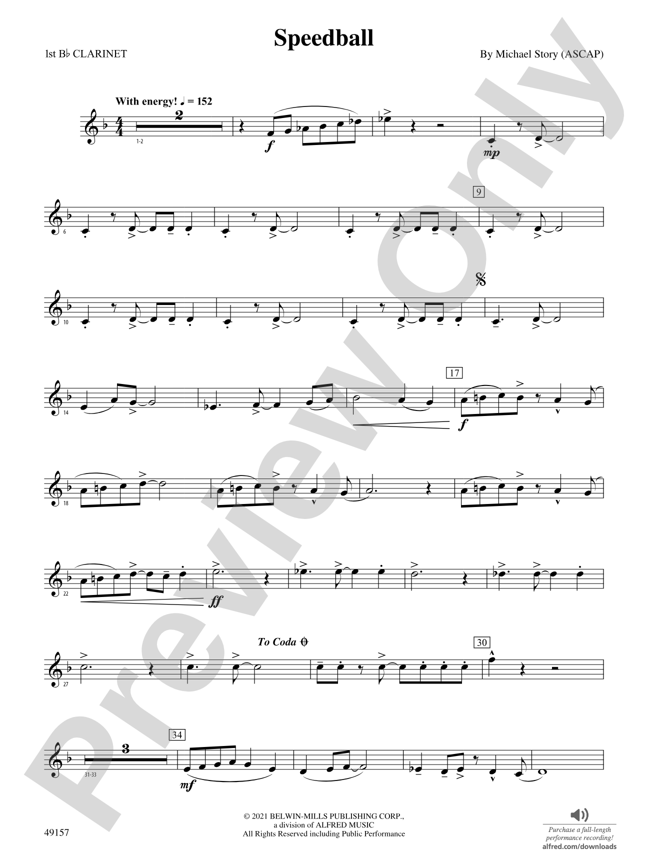 Speedball: 1st B-flat Clarinet
