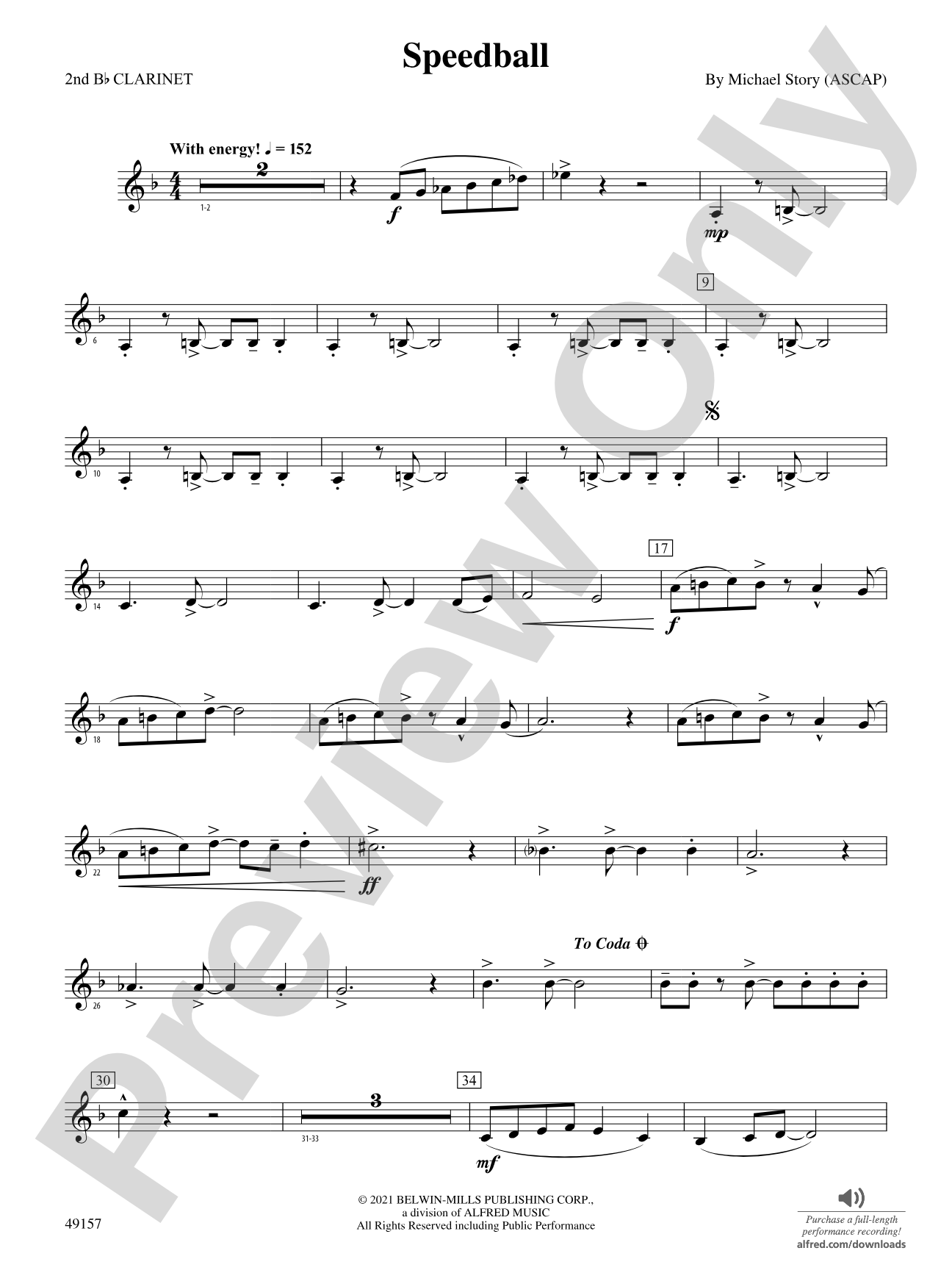 Speedball: 2nd B-flat Clarinet
