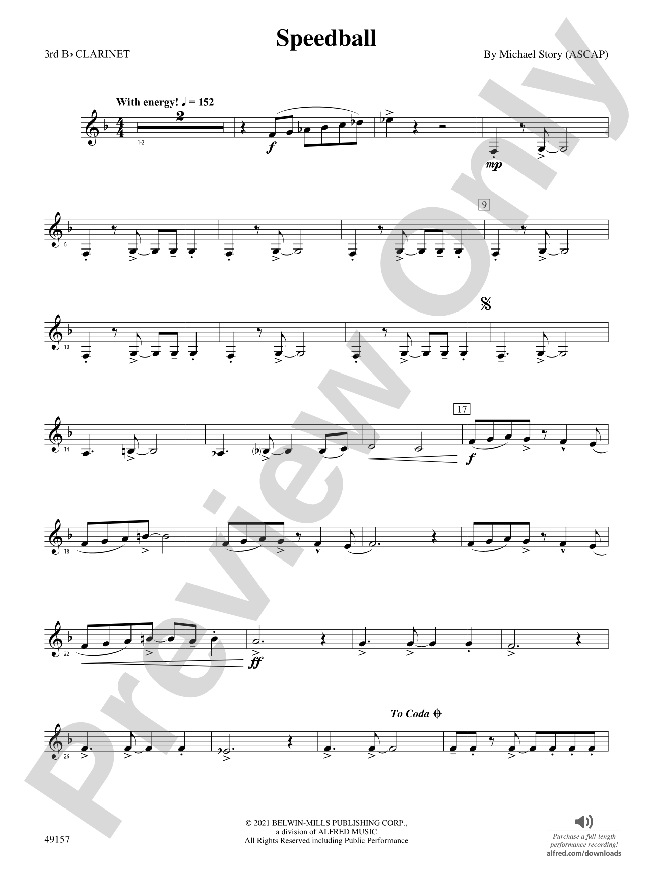 Speedball: 3rd B-flat Clarinet