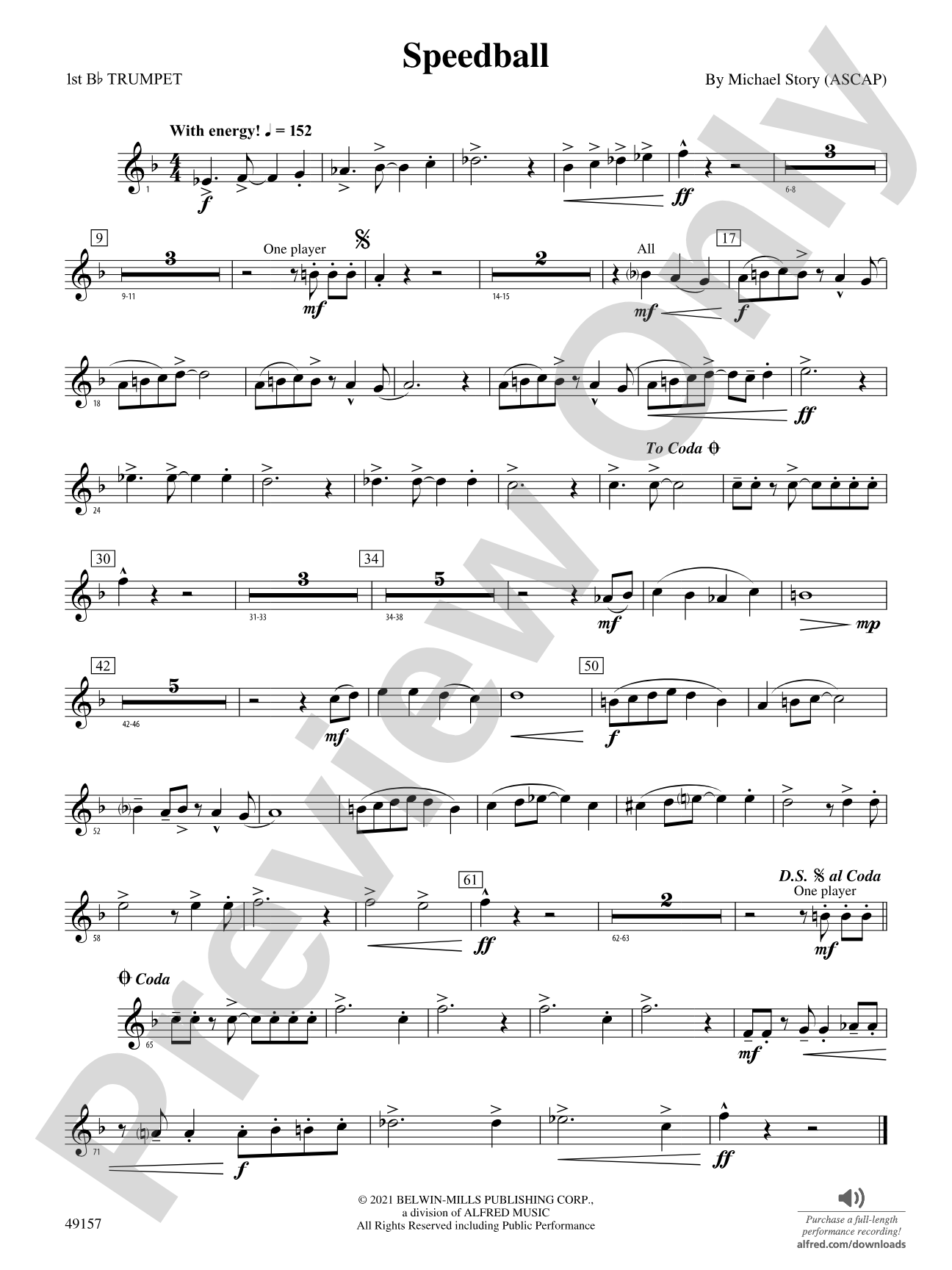 Speedball: 1st B-flat Trumpet