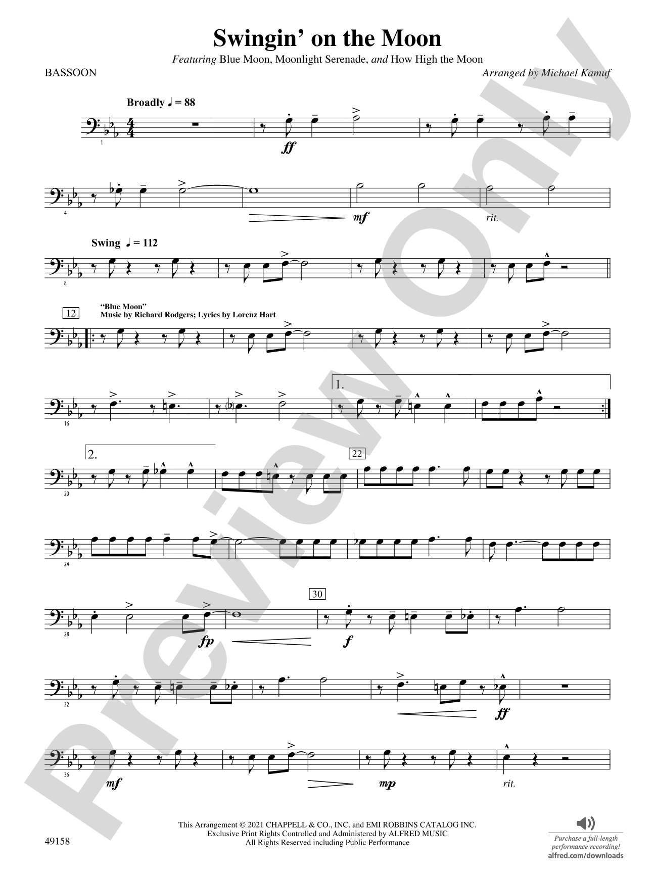 Swingin' on the Moon: Bassoon