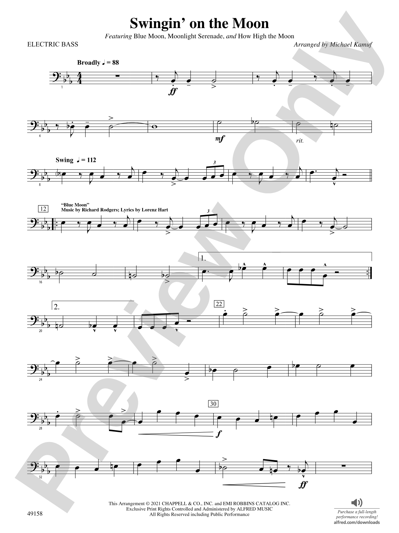 Swingin' on the Moon: Electric Bass