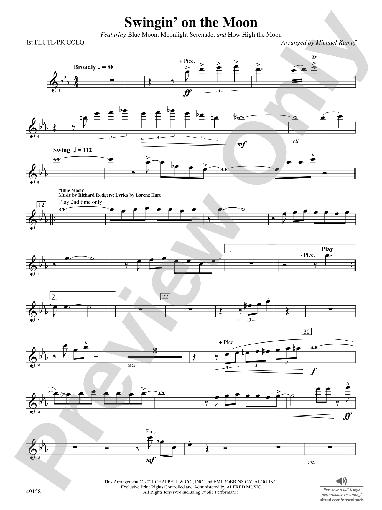 Swingin' on the Moon: Flute