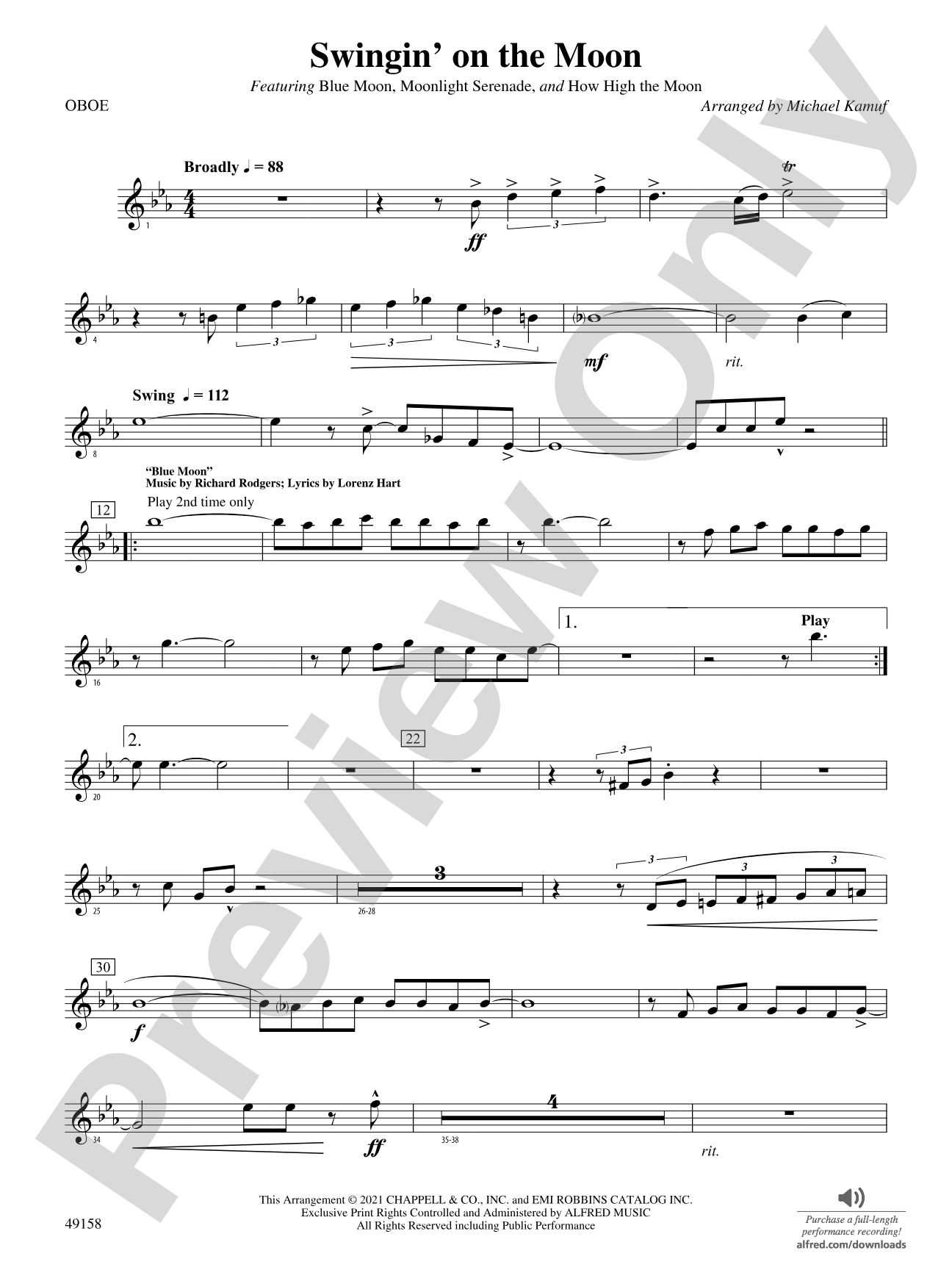 Swingin' on the Moon: Oboe