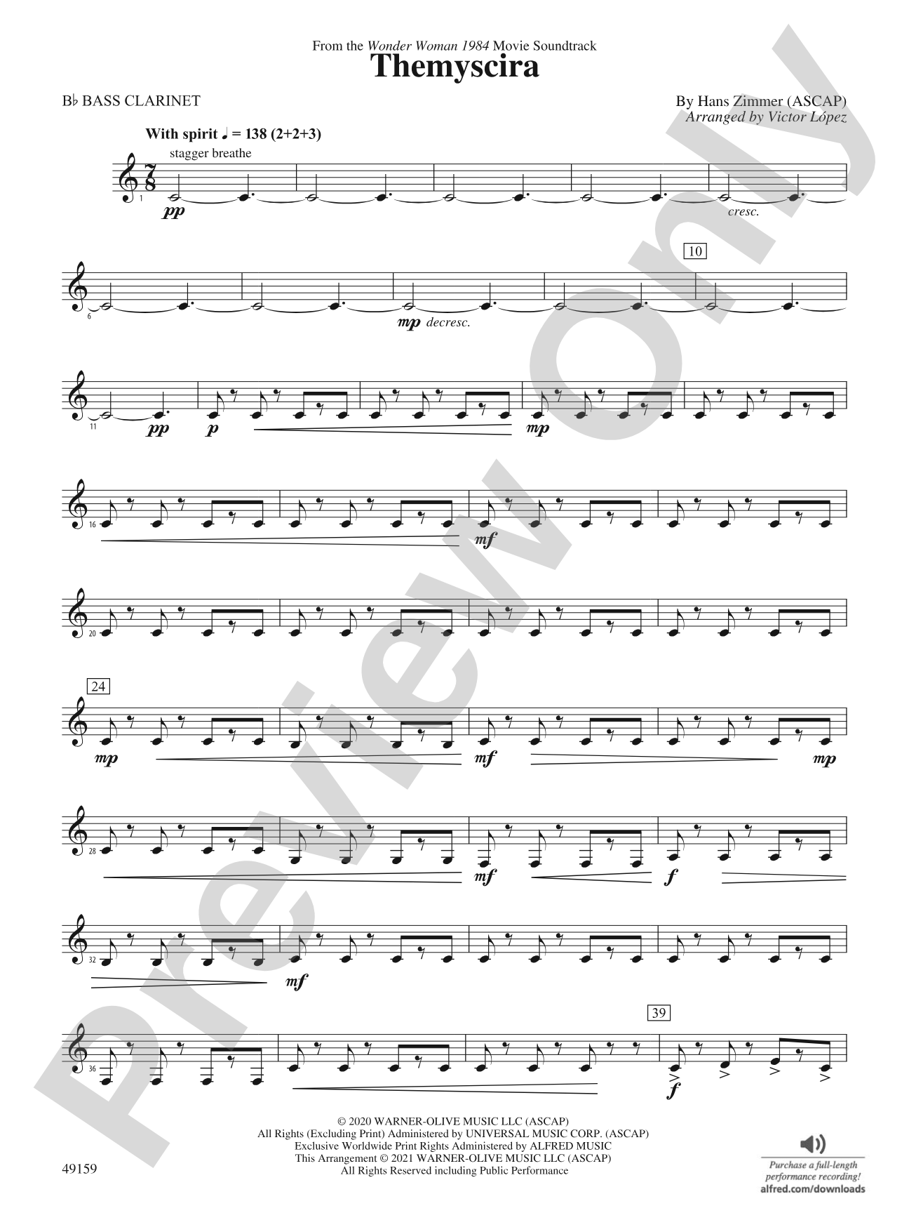 Themyscira: B-flat Bass Clarinet