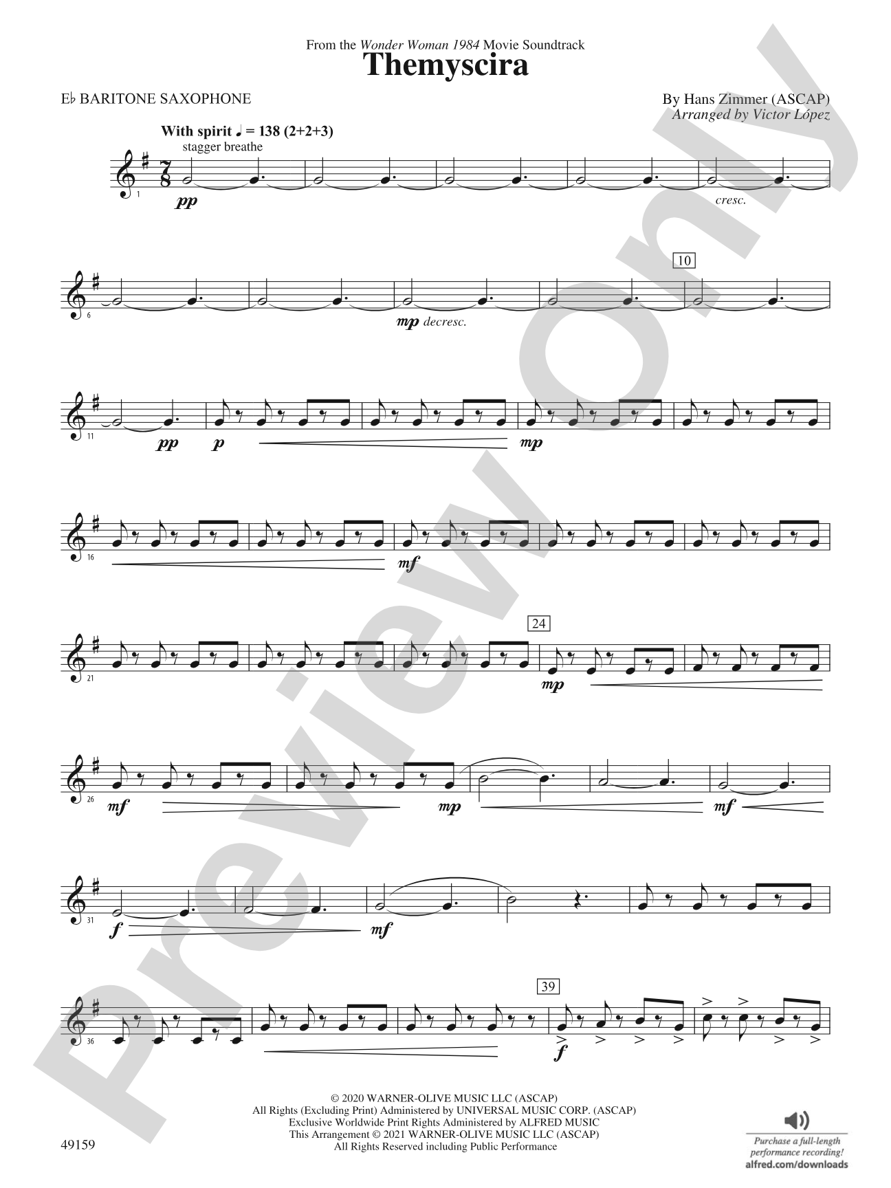Themyscira: E-flat Baritone Saxophone