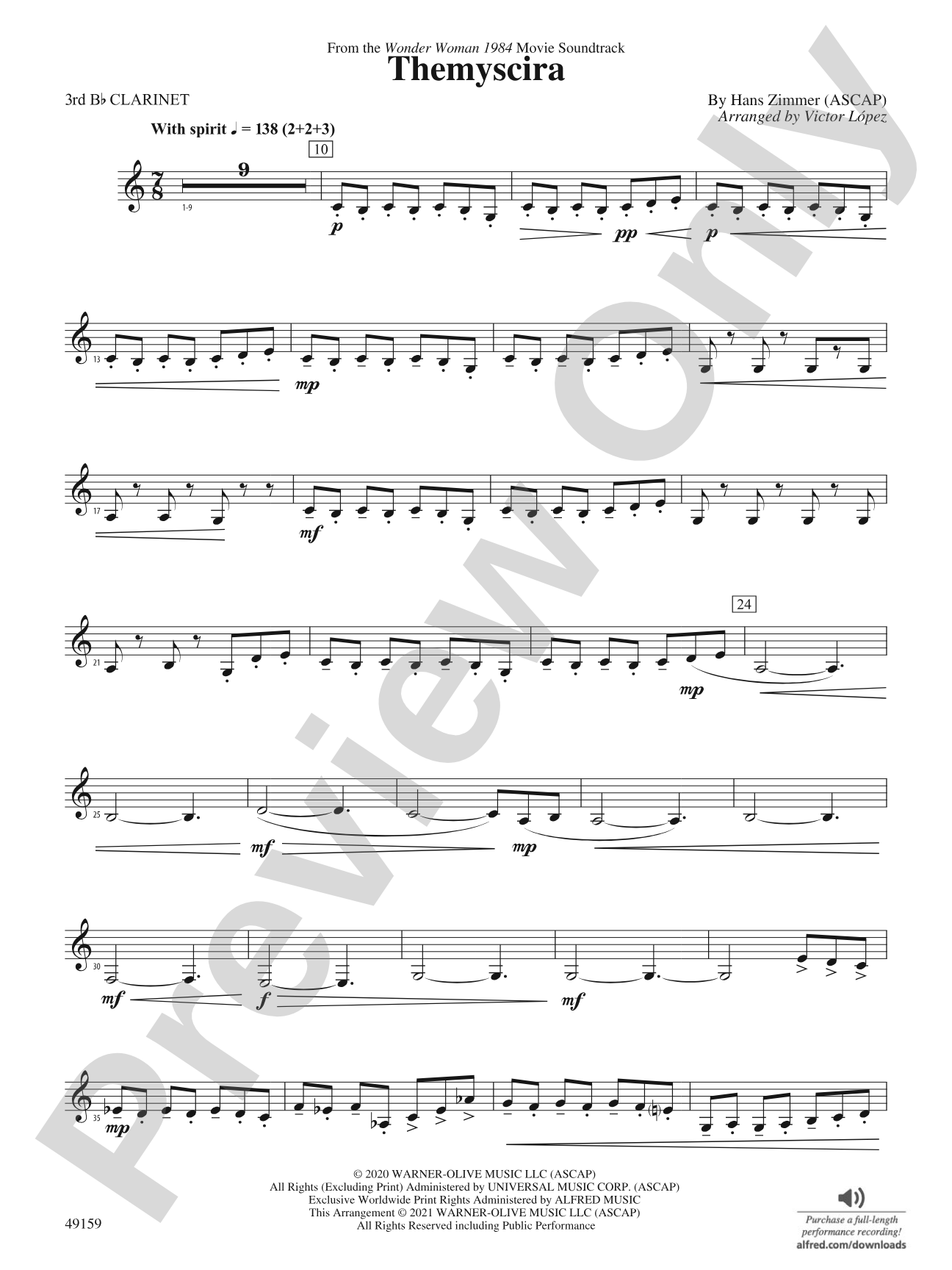 Themyscira: 3rd B-flat Clarinet