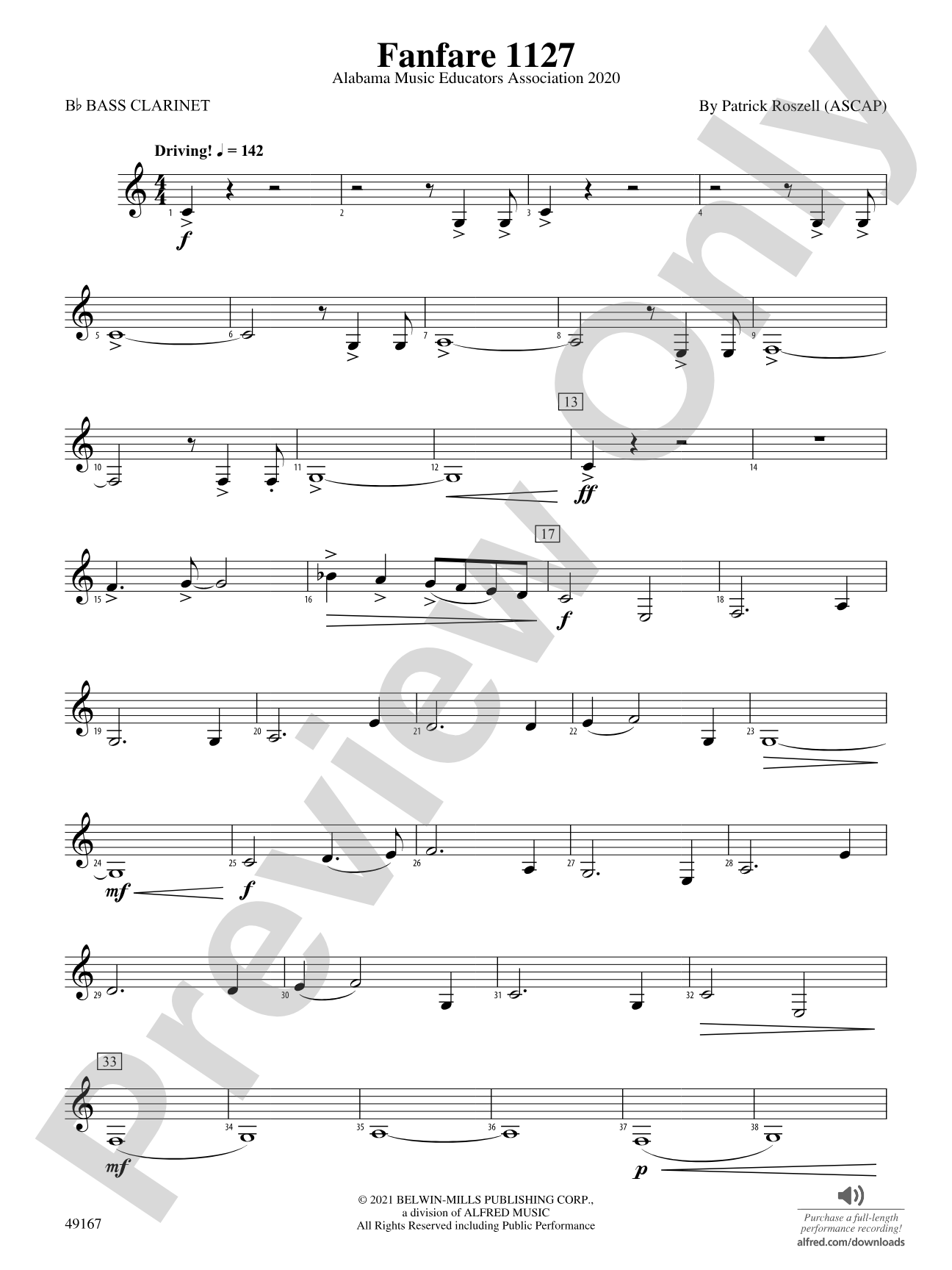 Fanfare 1127: B-flat Bass Clarinet