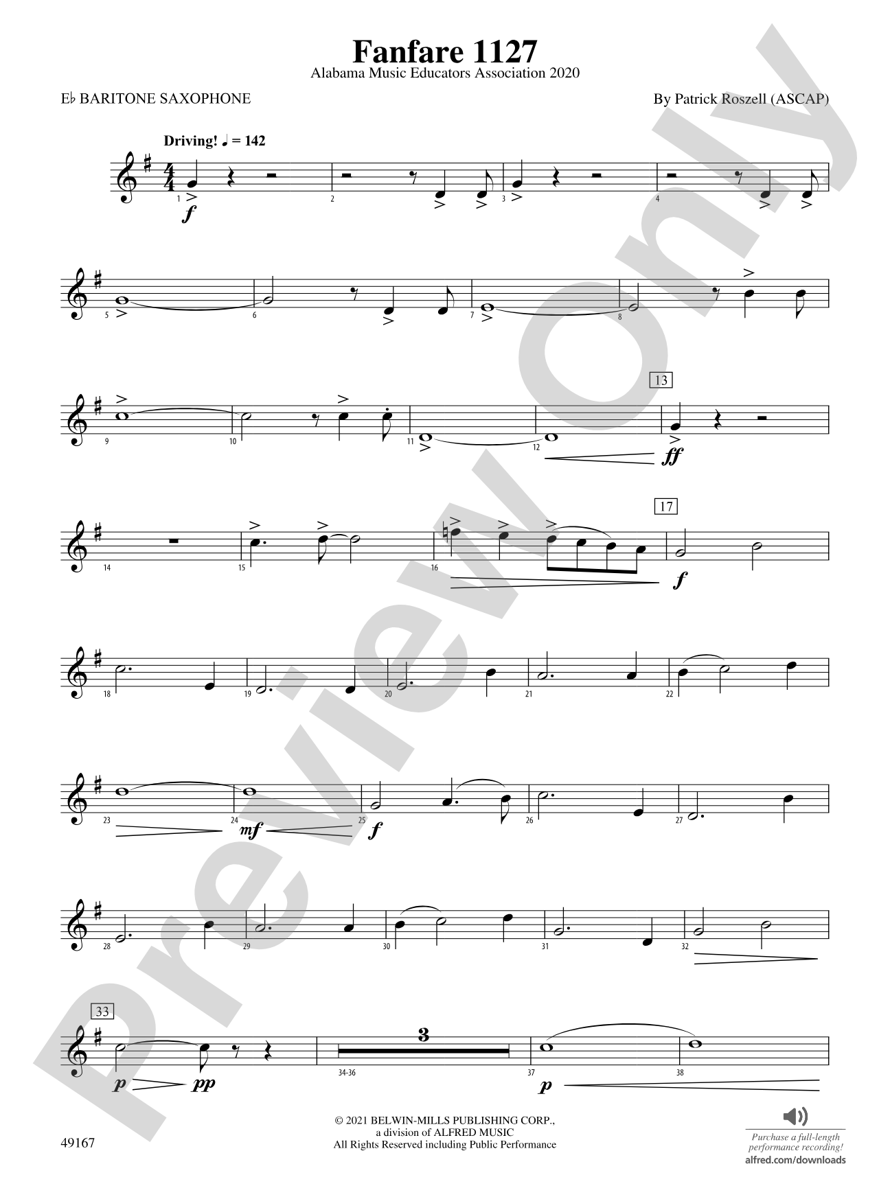 Fanfare 1127: E-flat Baritone Saxophone