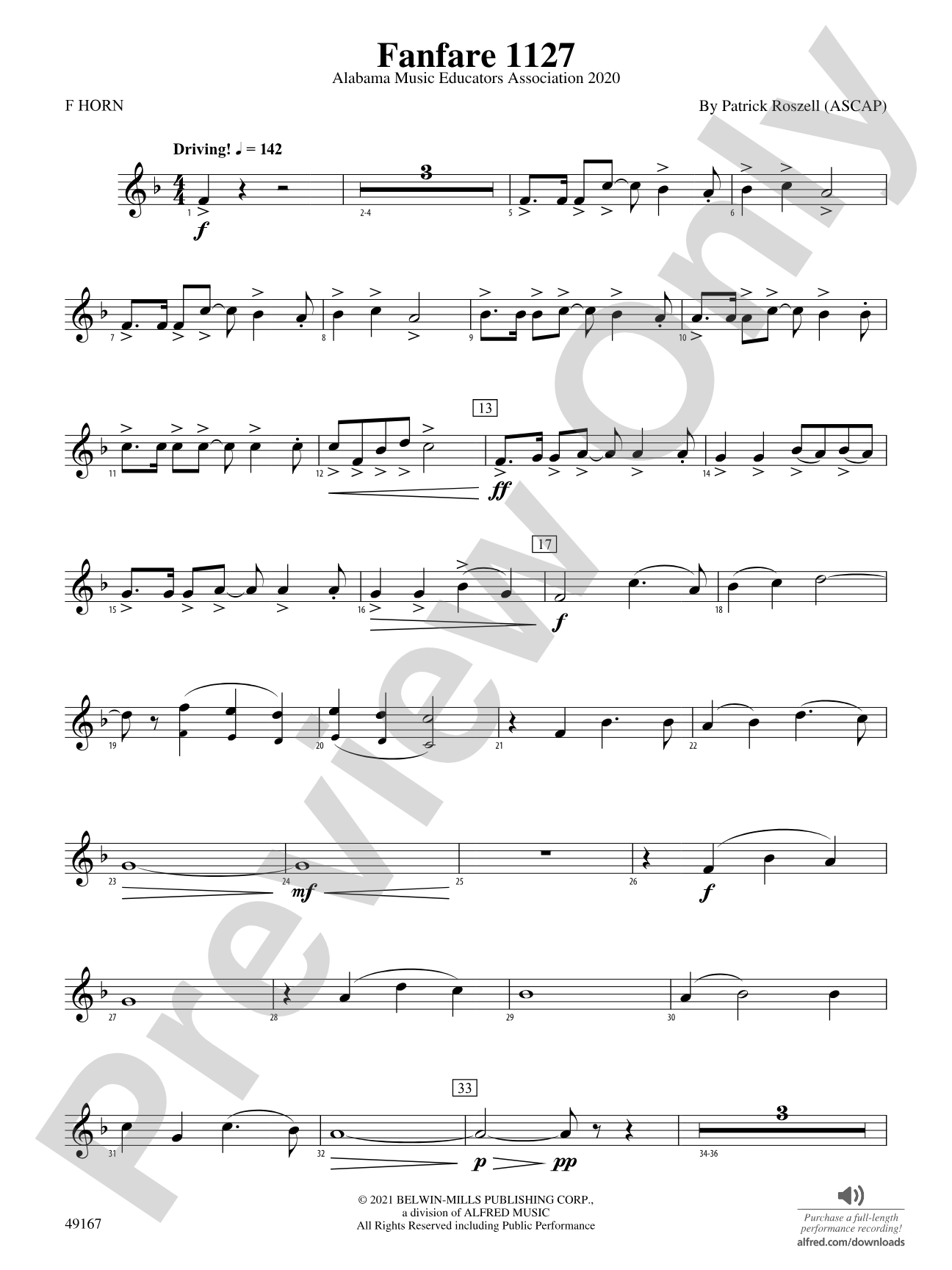 Fanfare 1127: 1st F Horn