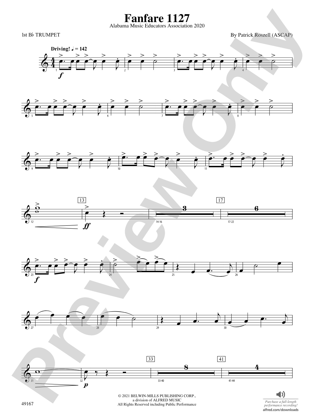 Fanfare 1127: 1st B-flat Trumpet