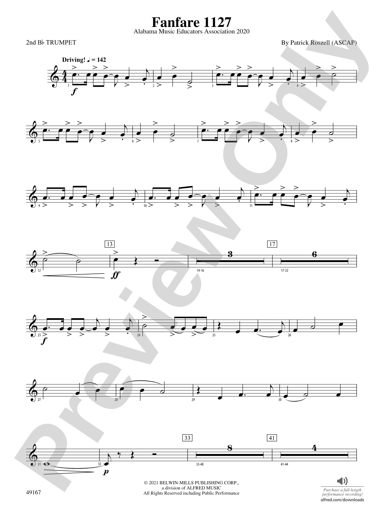 Fanfare 1127: 2nd B-flat Trumpet