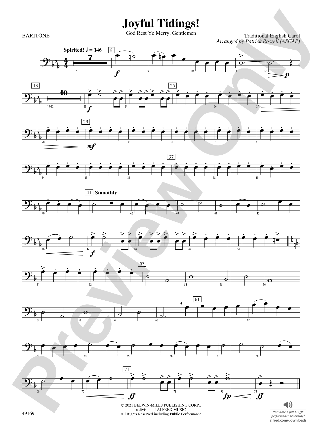 Joyful Tidings!: Baritone B.C.