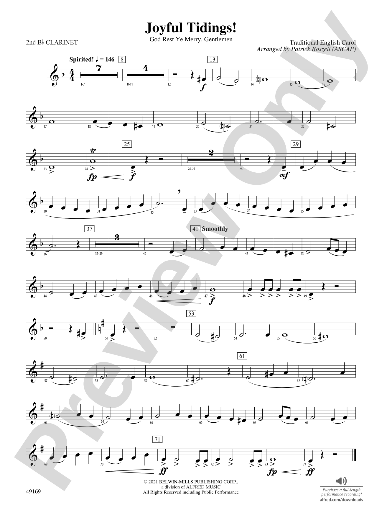 Joyful Tidings!: 2nd B-flat Clarinet