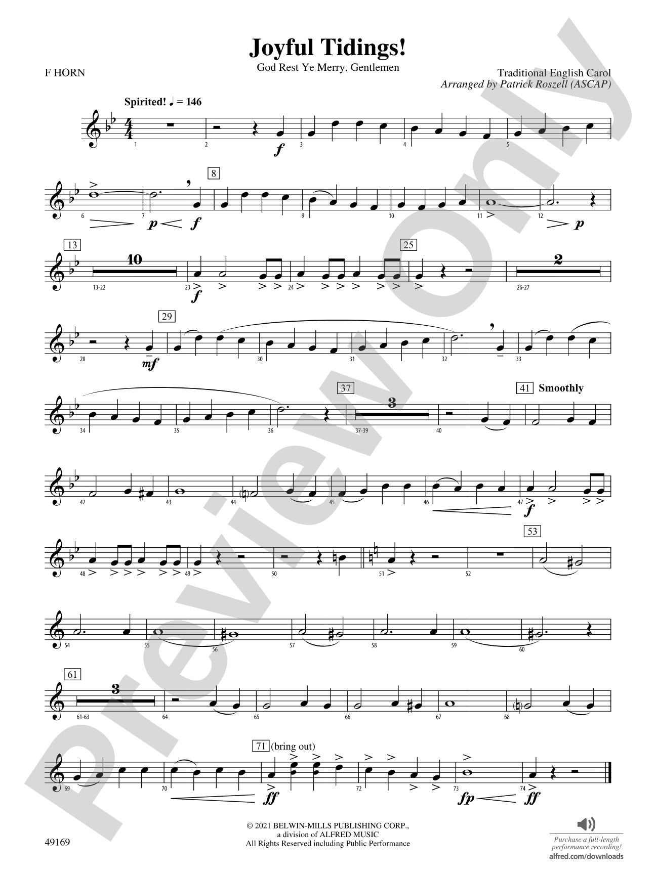 Joyful Tidings!: 1st F Horn