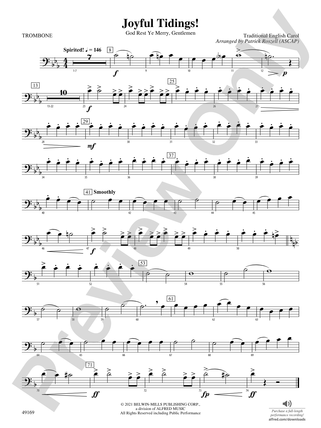 Joyful Tidings!: 1st Trombone