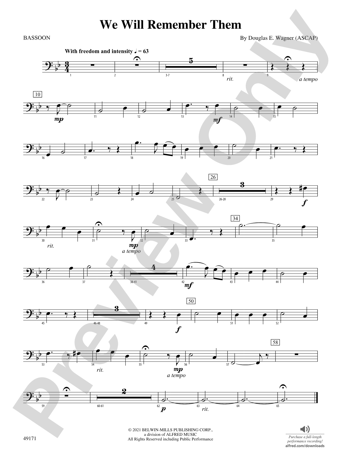 We Will Remember Them: Bassoon