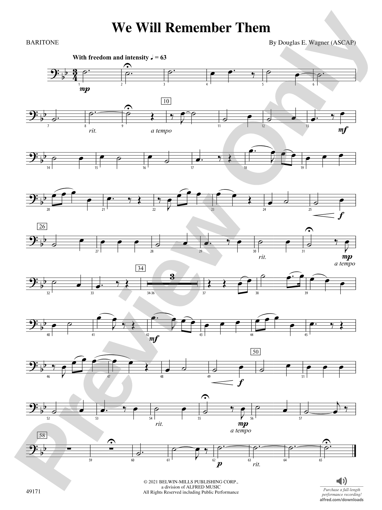 We Will Remember Them: Baritone B.C.