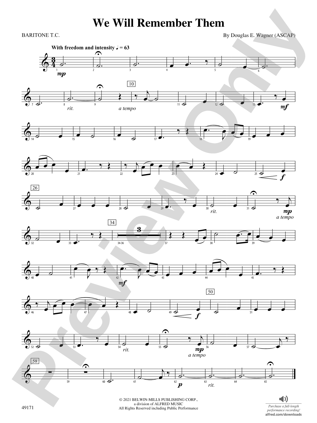 We Will Remember Them: Baritone T.C.