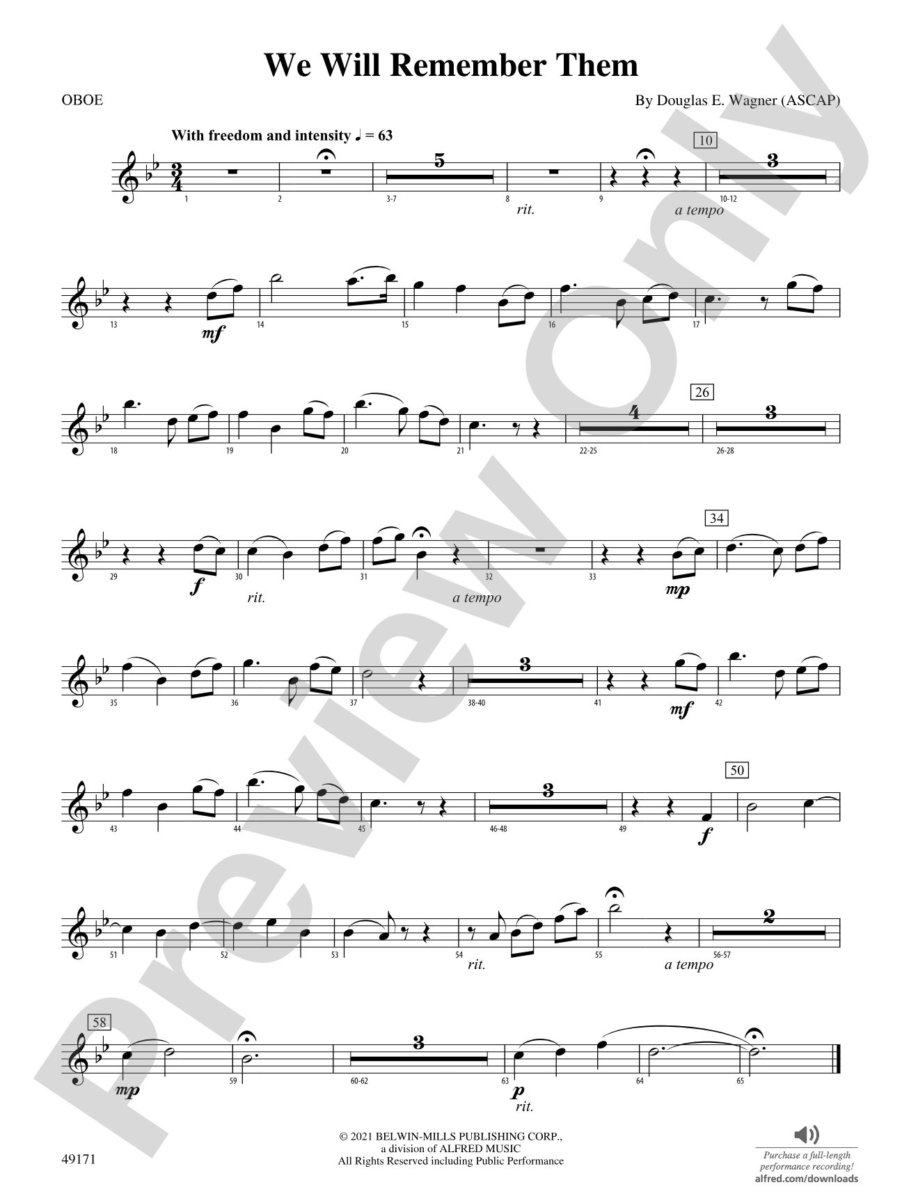 We Will Remember Them: Oboe