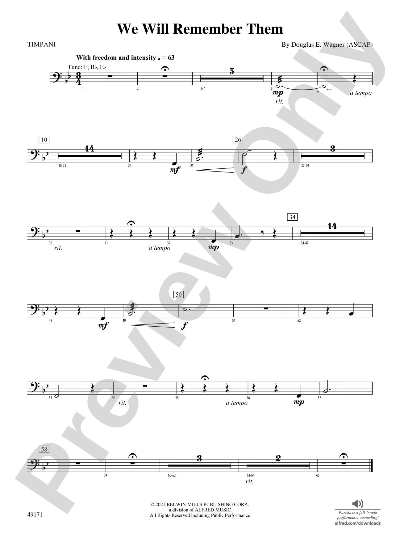 We Will Remember Them: Timpani