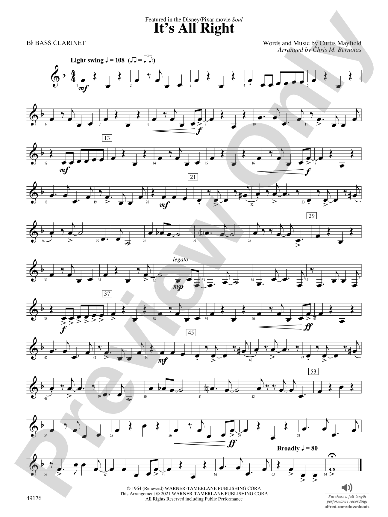 It's All Right: B-flat Bass Clarinet