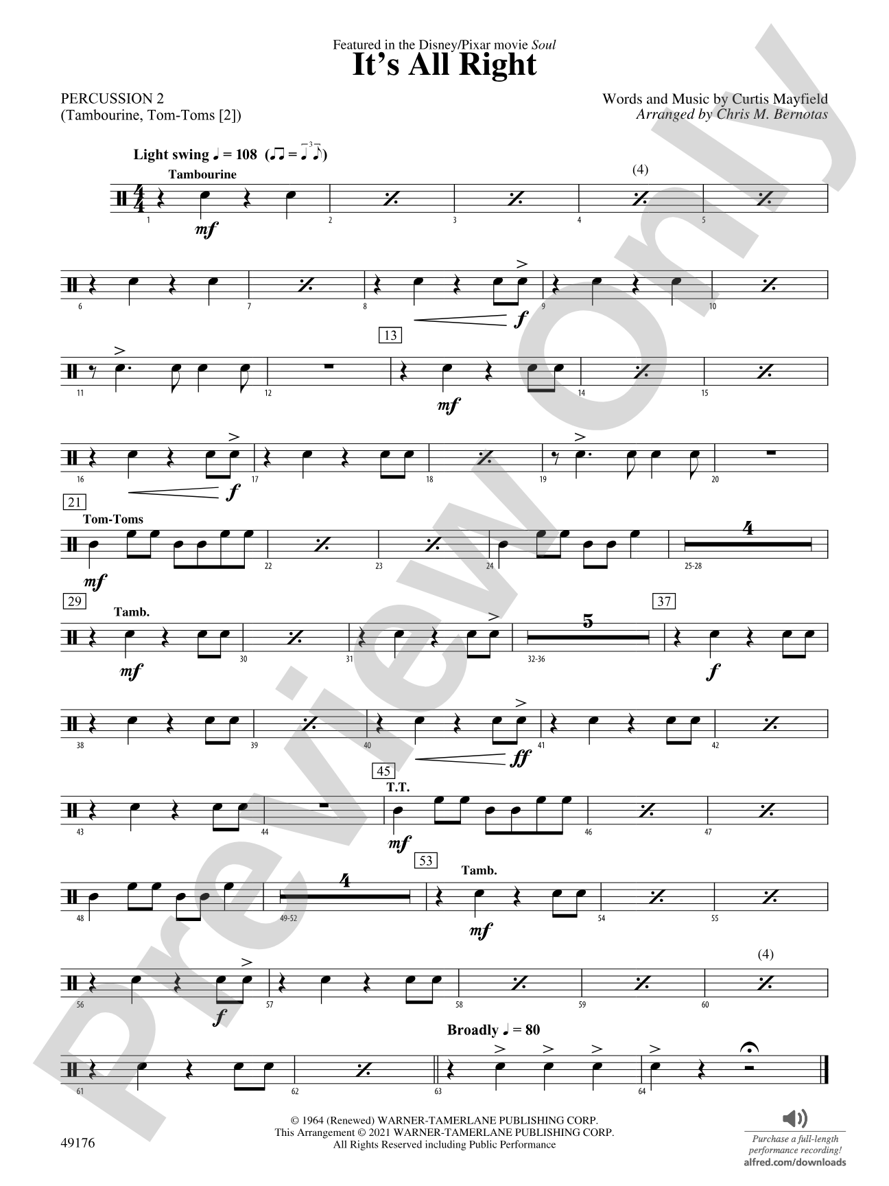 It's All Right: 2nd Percussion