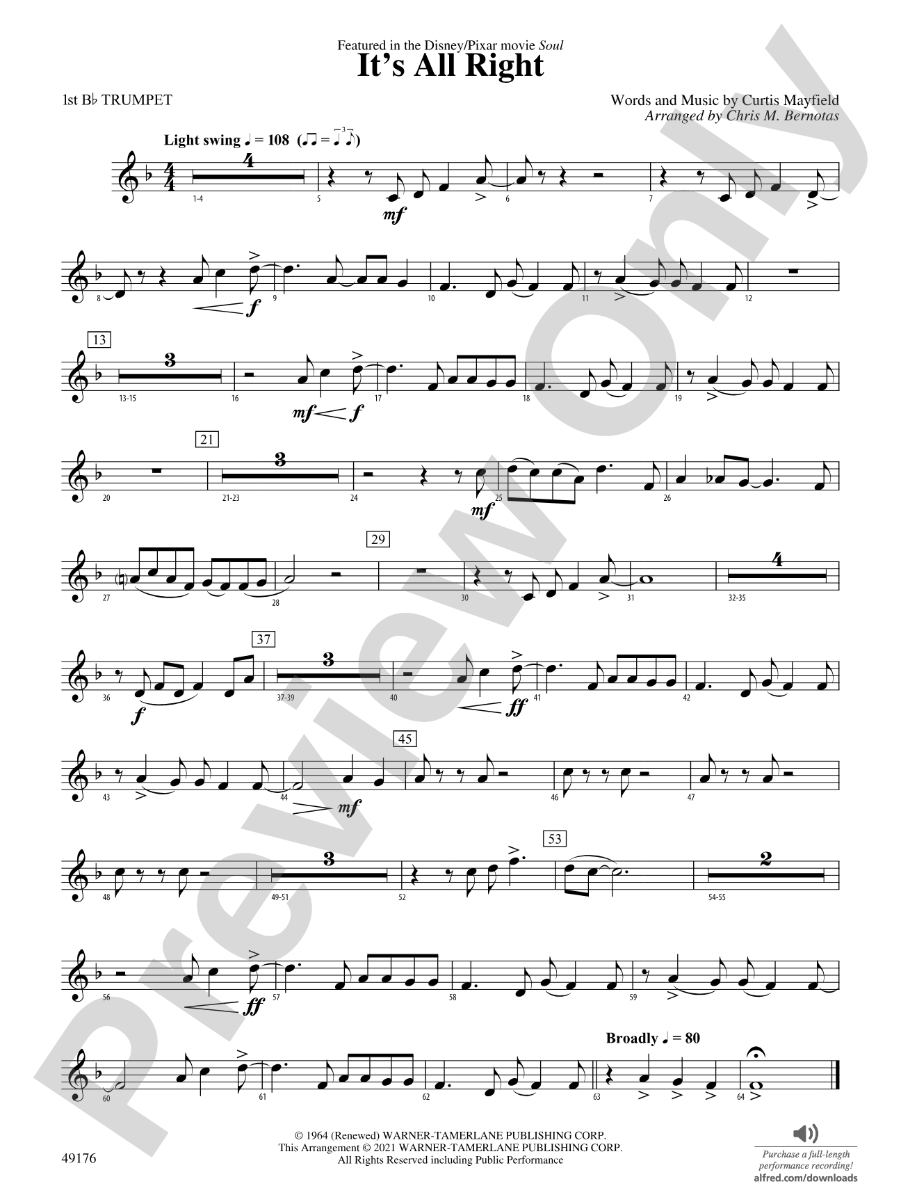 It's All Right: 1st B-flat Trumpet