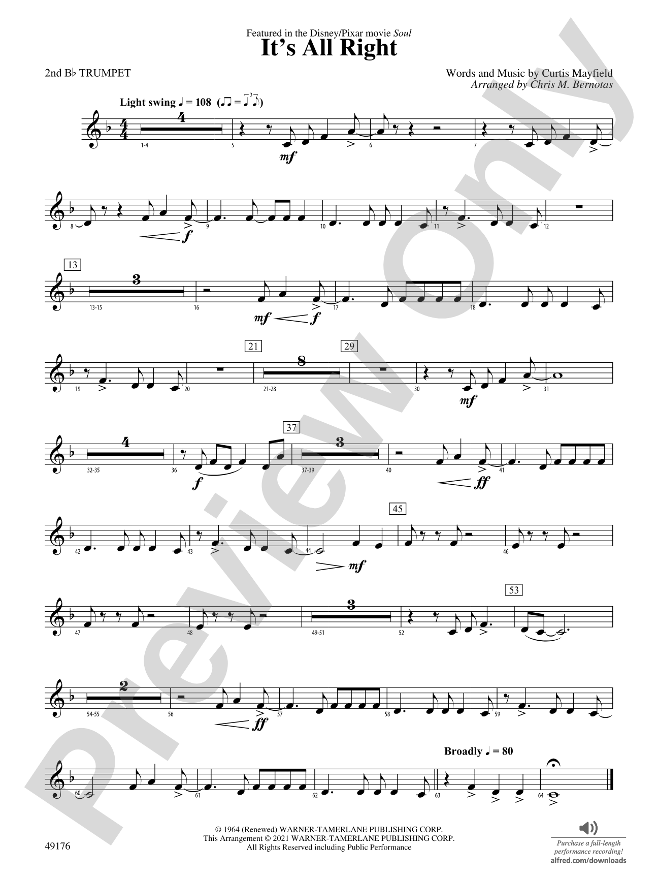 It's All Right: 2nd B-flat Trumpet