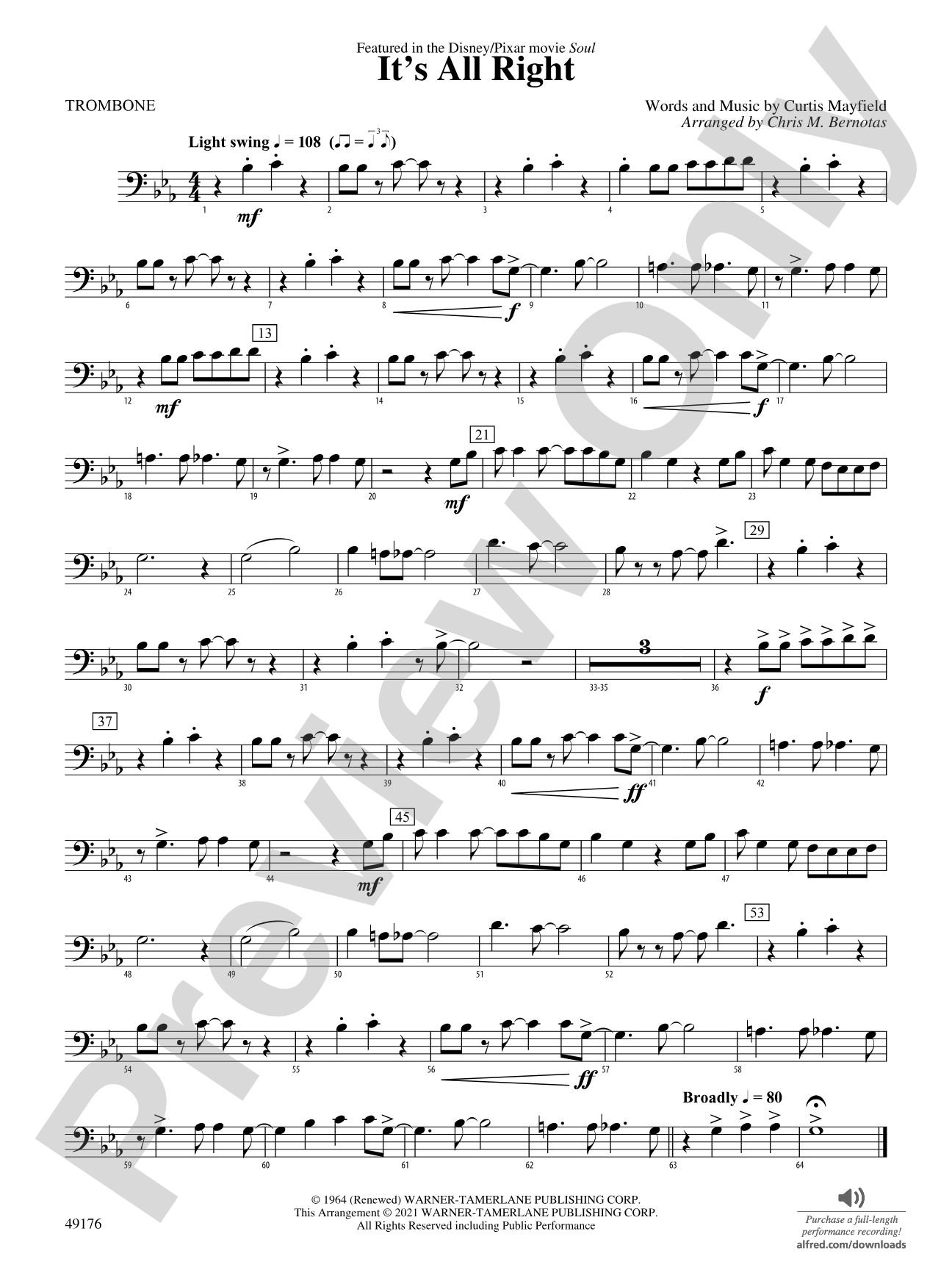 It's All Right: 1st Trombone