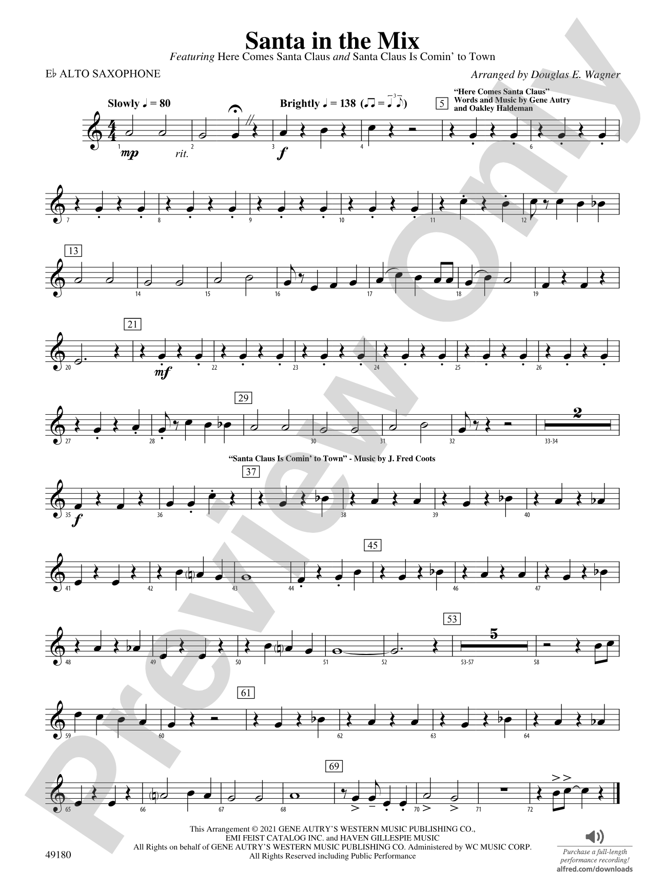 Santa in the Mix: E-flat Alto Saxophone