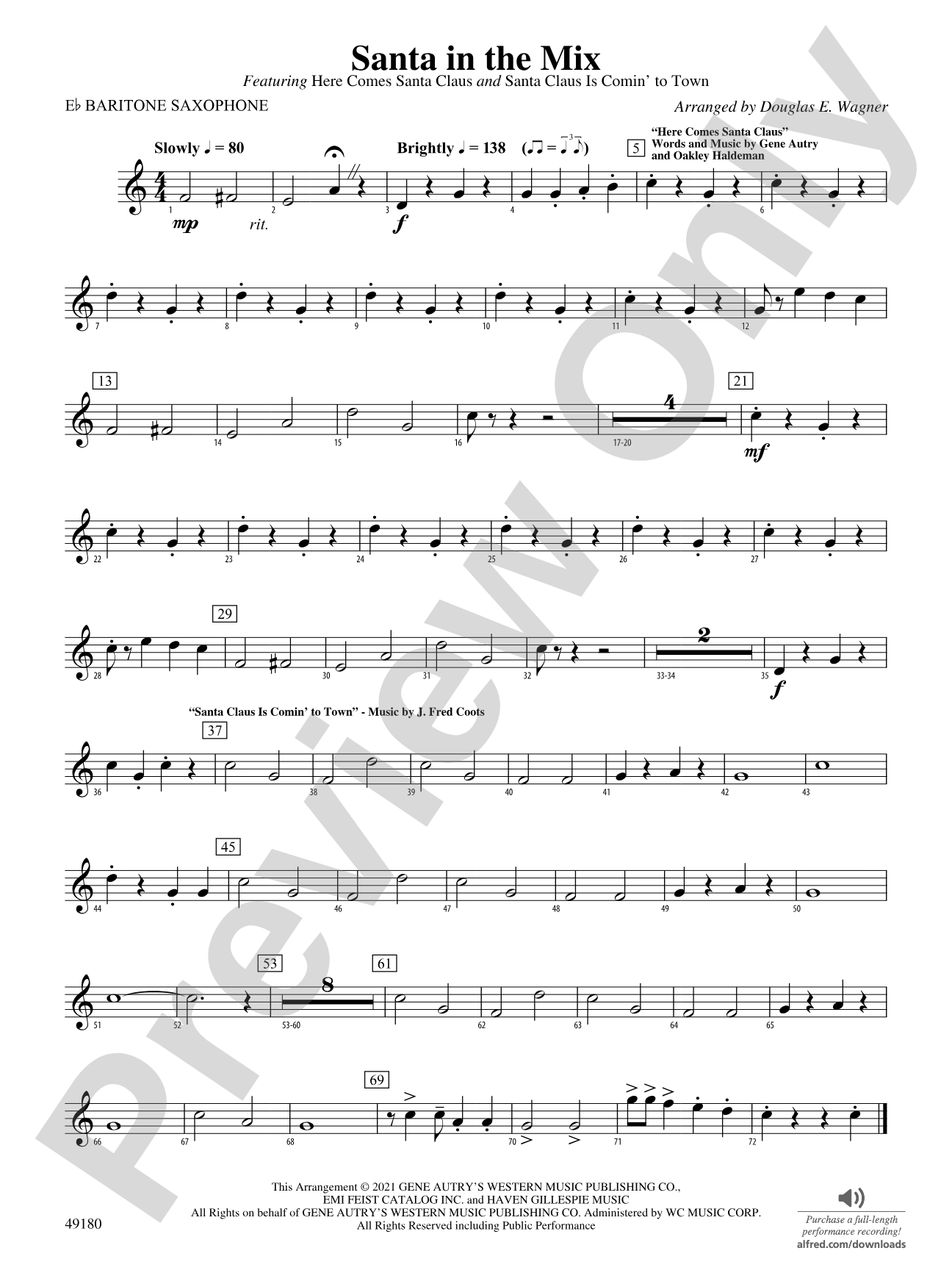 Santa in the Mix: E-flat Baritone Saxophone