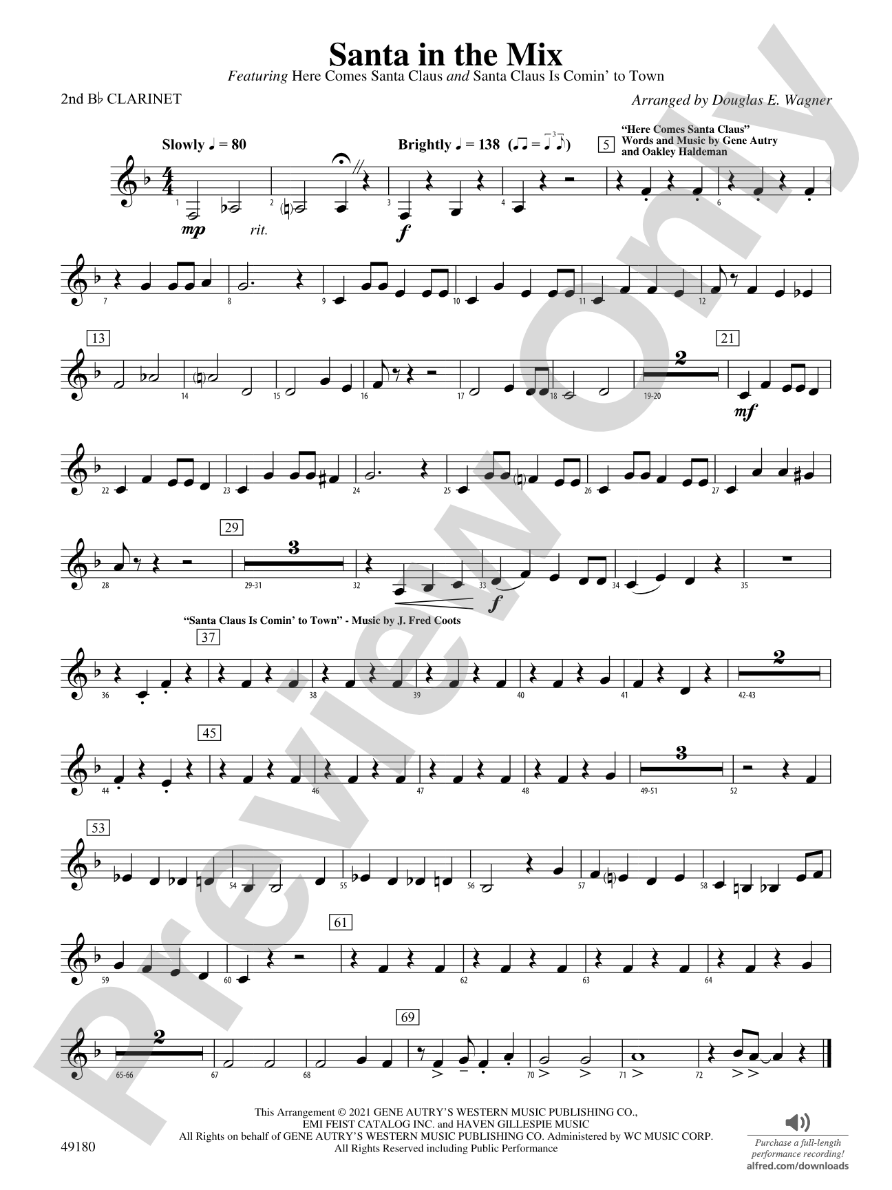 Santa in the Mix: 2nd B-flat Clarinet