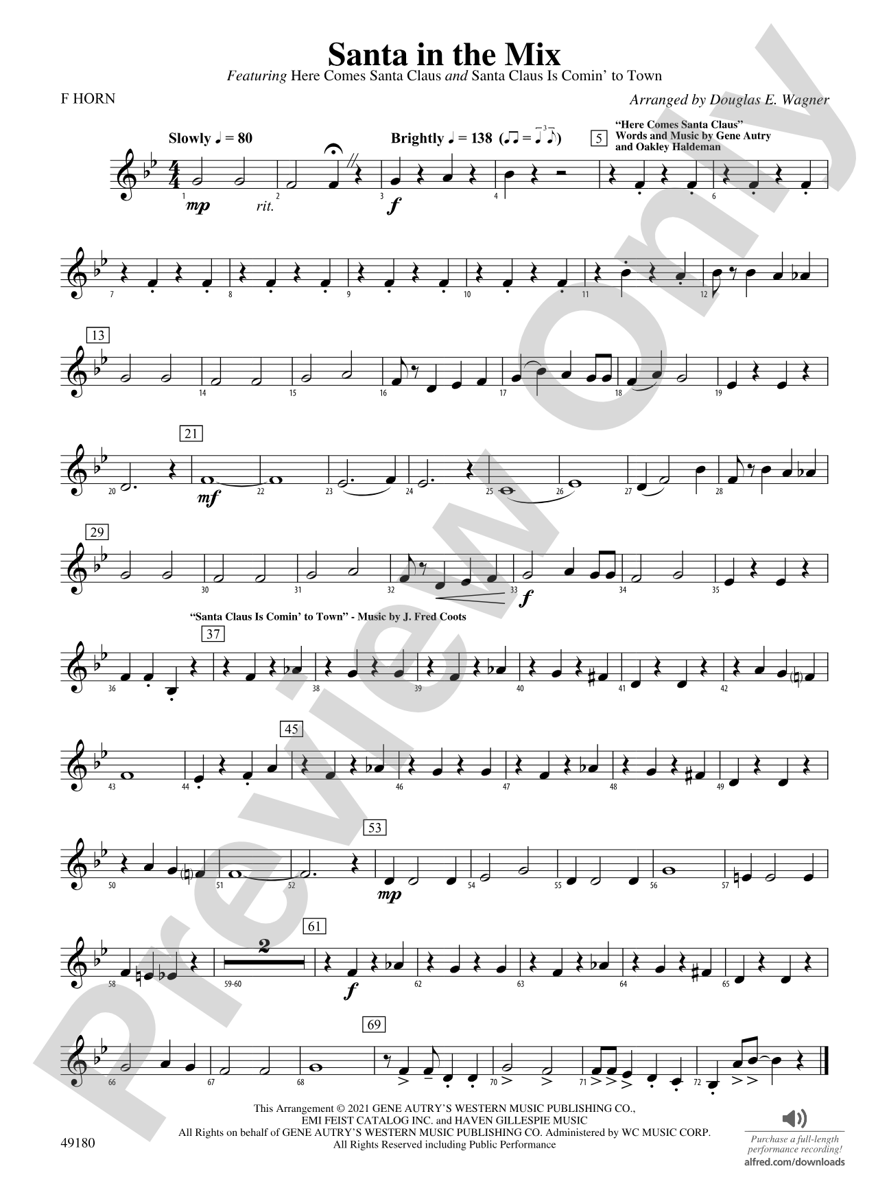 Santa in the Mix: 1st F Horn