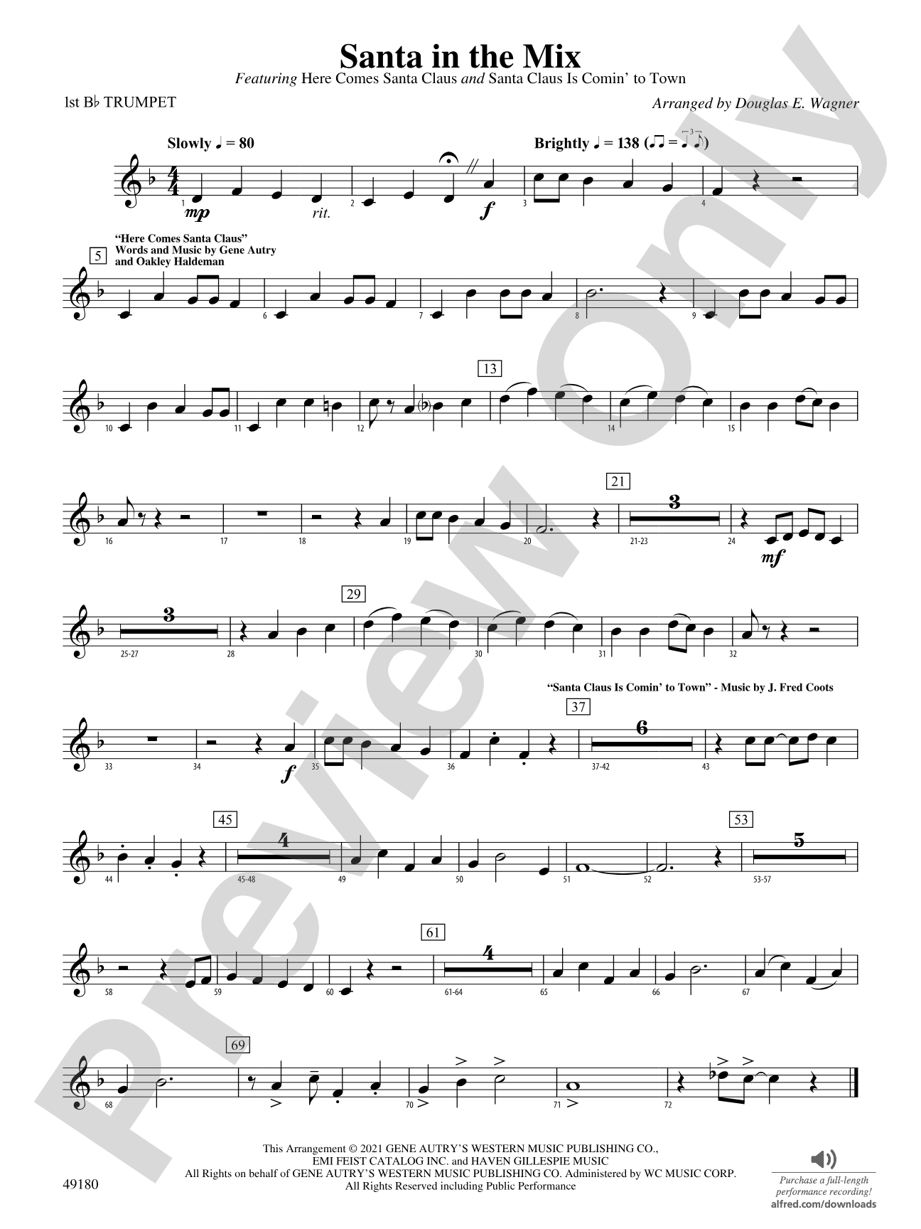 Santa in the Mix: 1st B-flat Trumpet