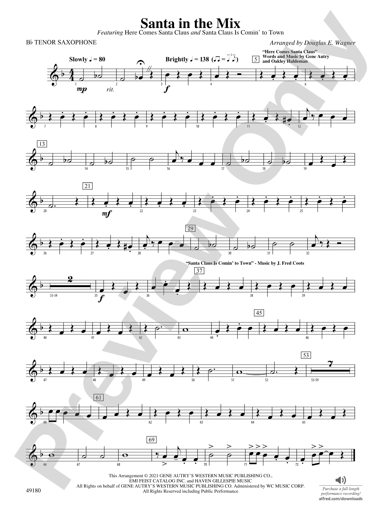 Santa in the Mix: B-flat Tenor Saxophone