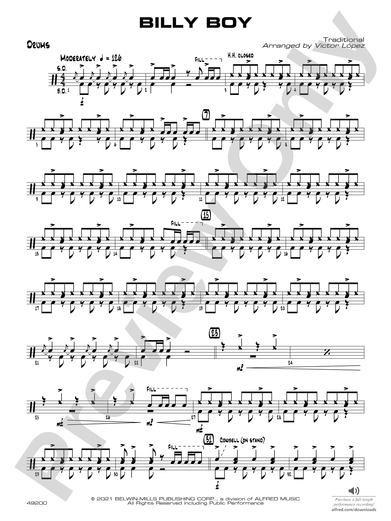 Billy Boy: Drums