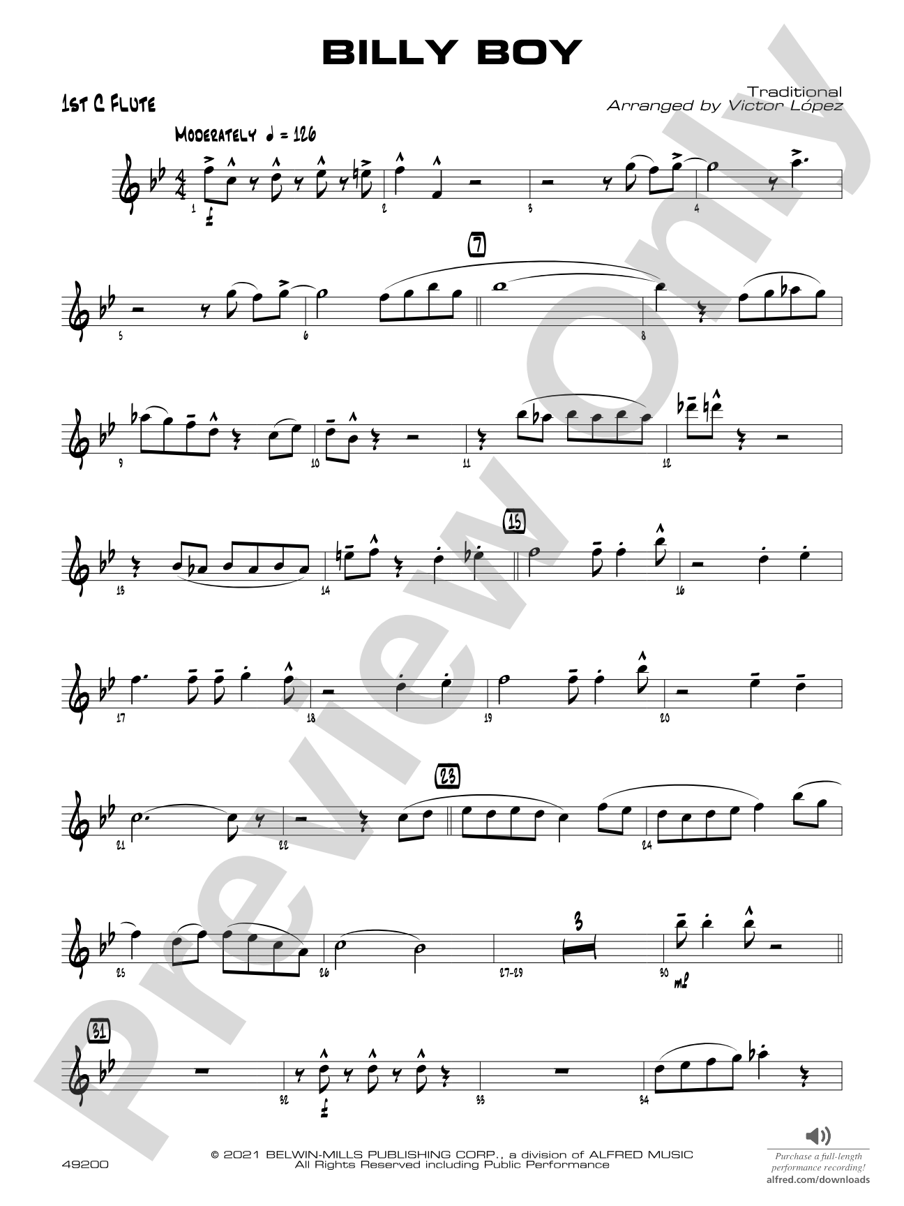 Billy Boy: Flute