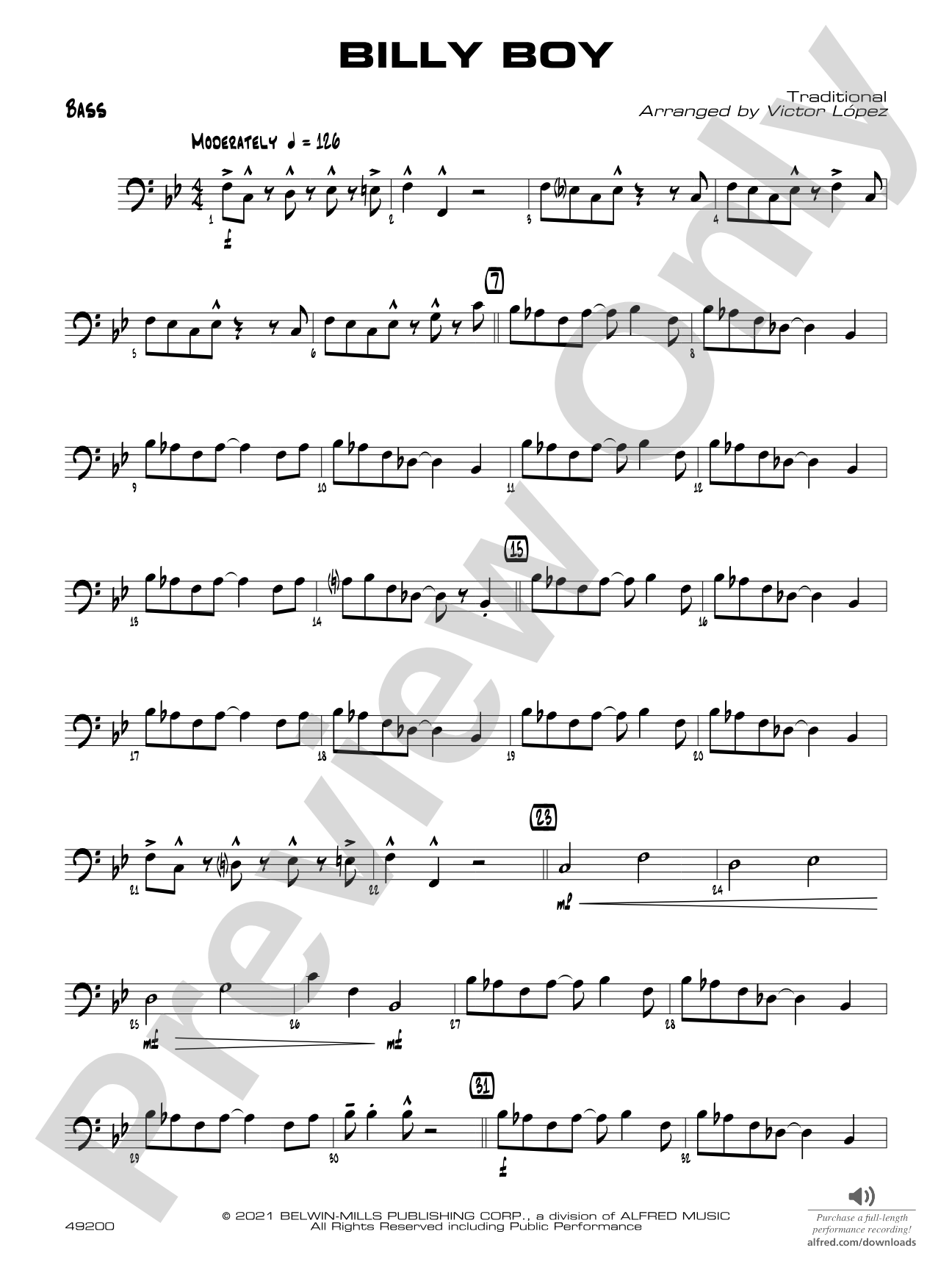 Billy Boy: String Bass