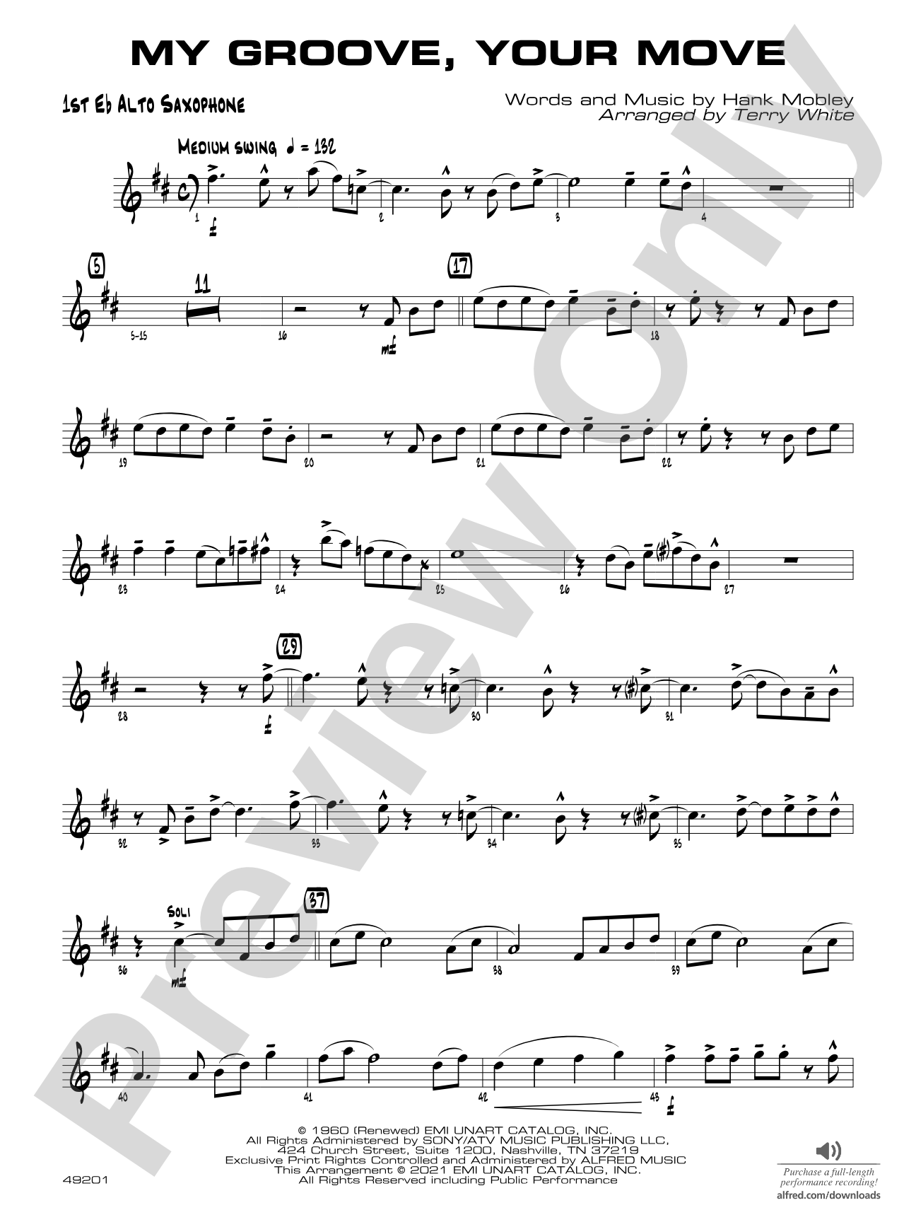 My Groove, Your Move: E-flat Alto Saxophone