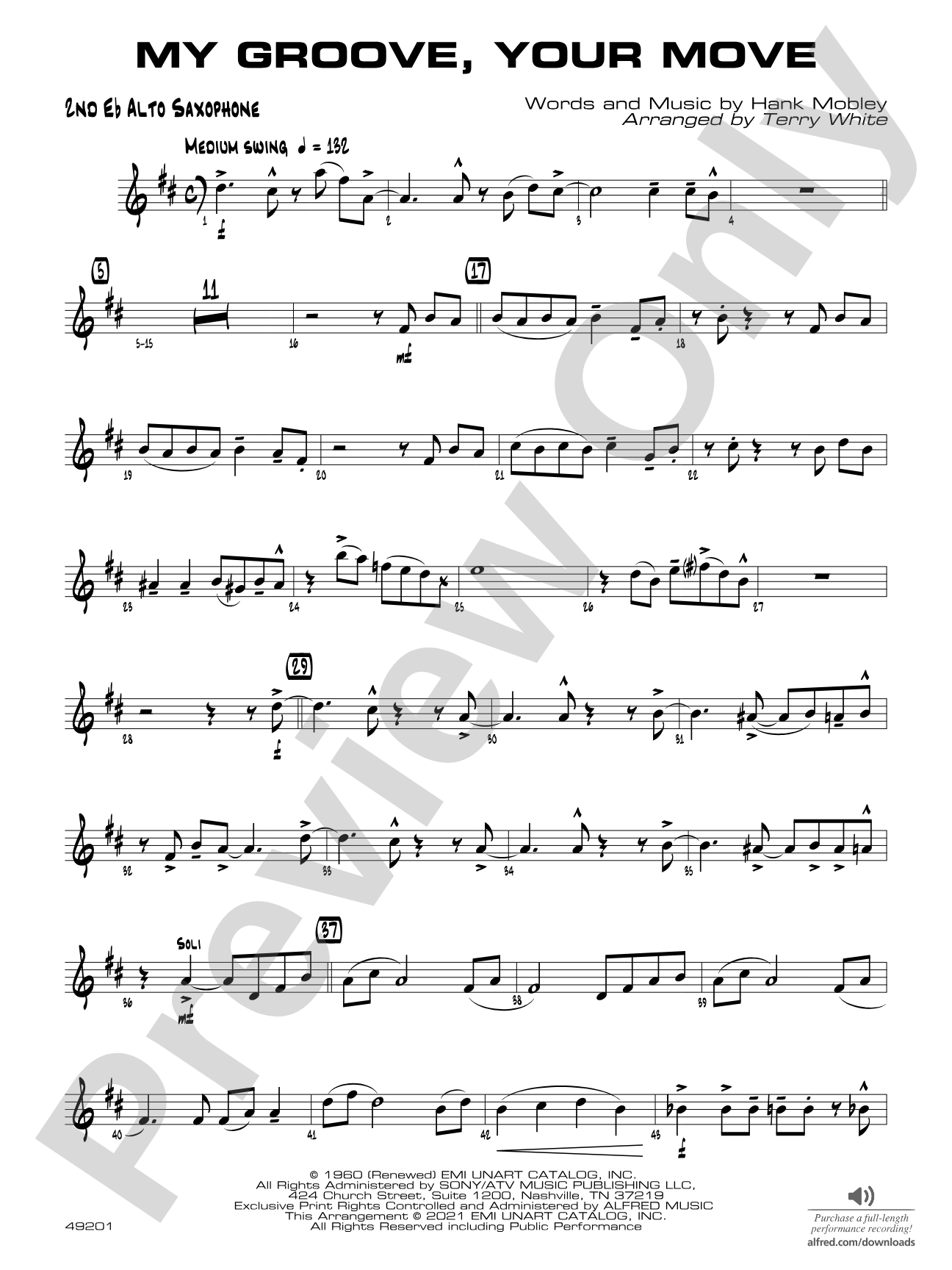 My Groove, Your Move: 2nd E-flat Alto Saxophone