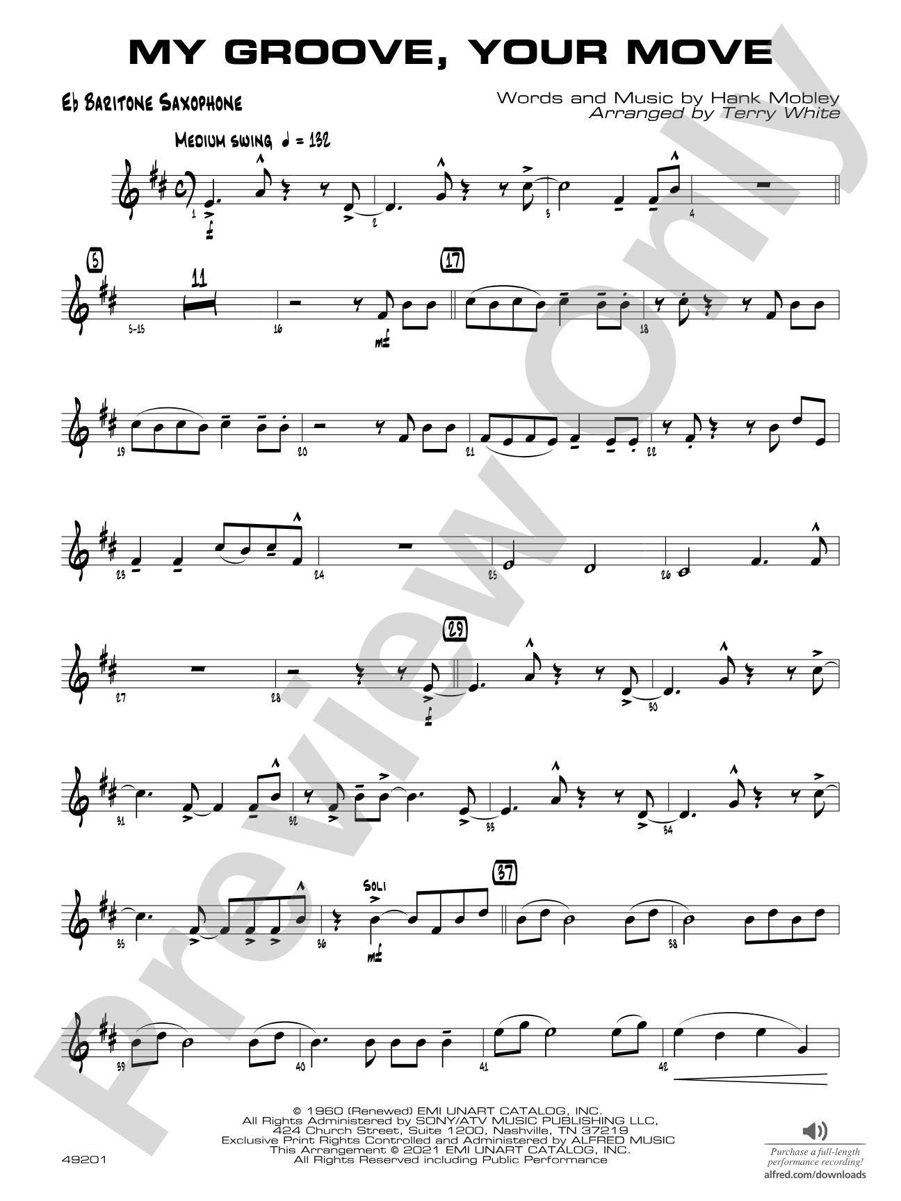 My Groove, Your Move: E-flat Baritone Saxophone
