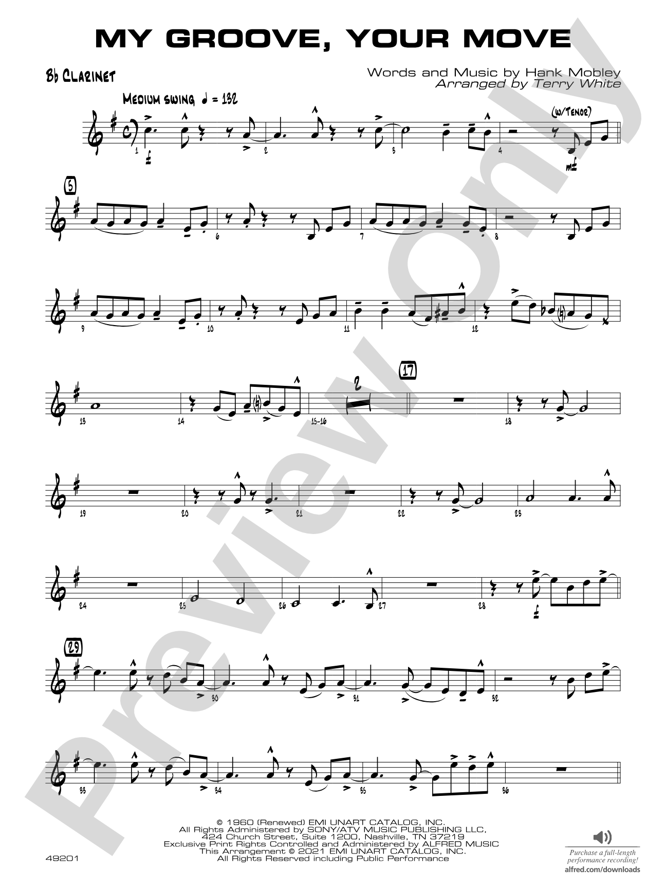 My Groove, Your Move: 1st B-flat Clarinet