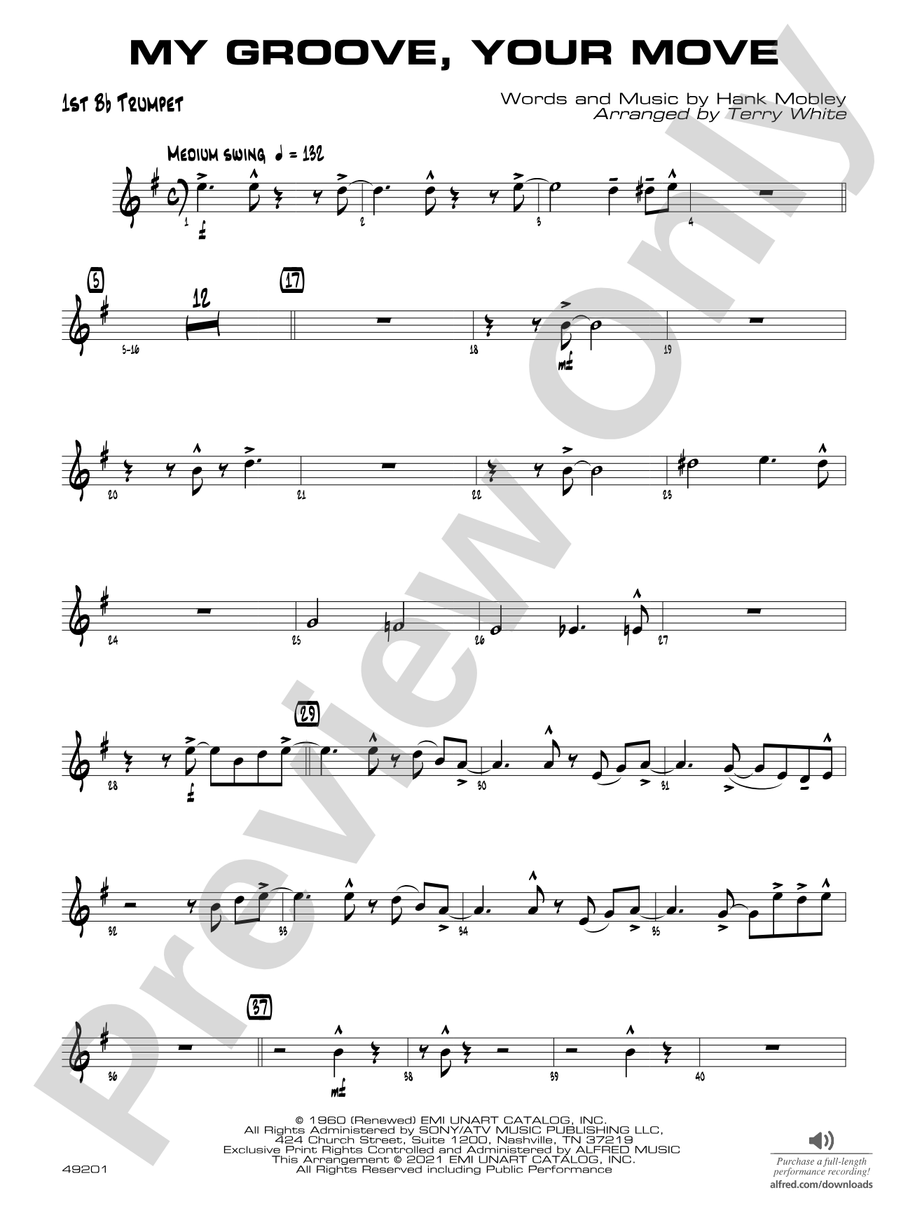 My Groove, Your Move: 1st B-flat Trumpet