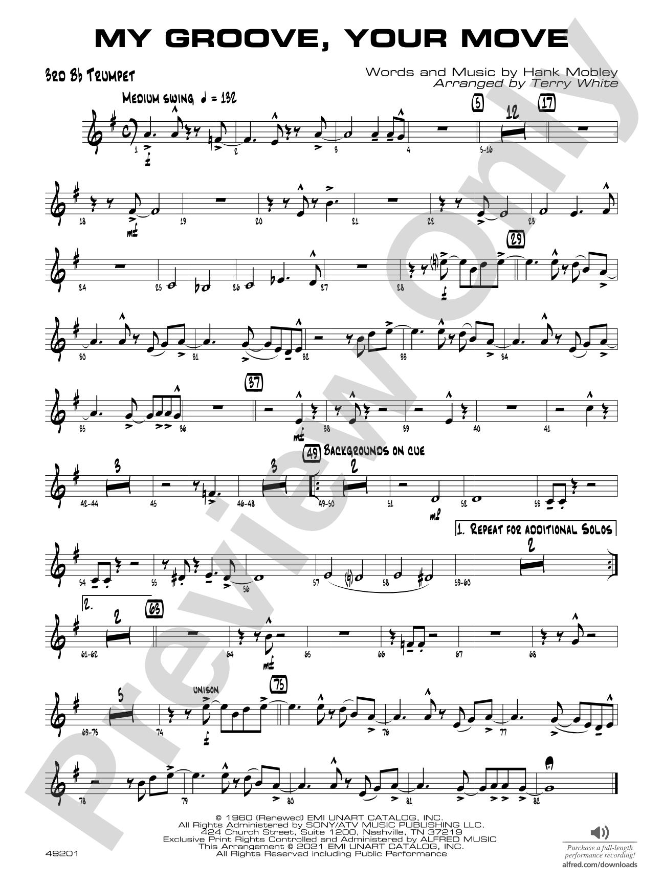 My Groove, Your Move: 3rd B-flat Trumpet