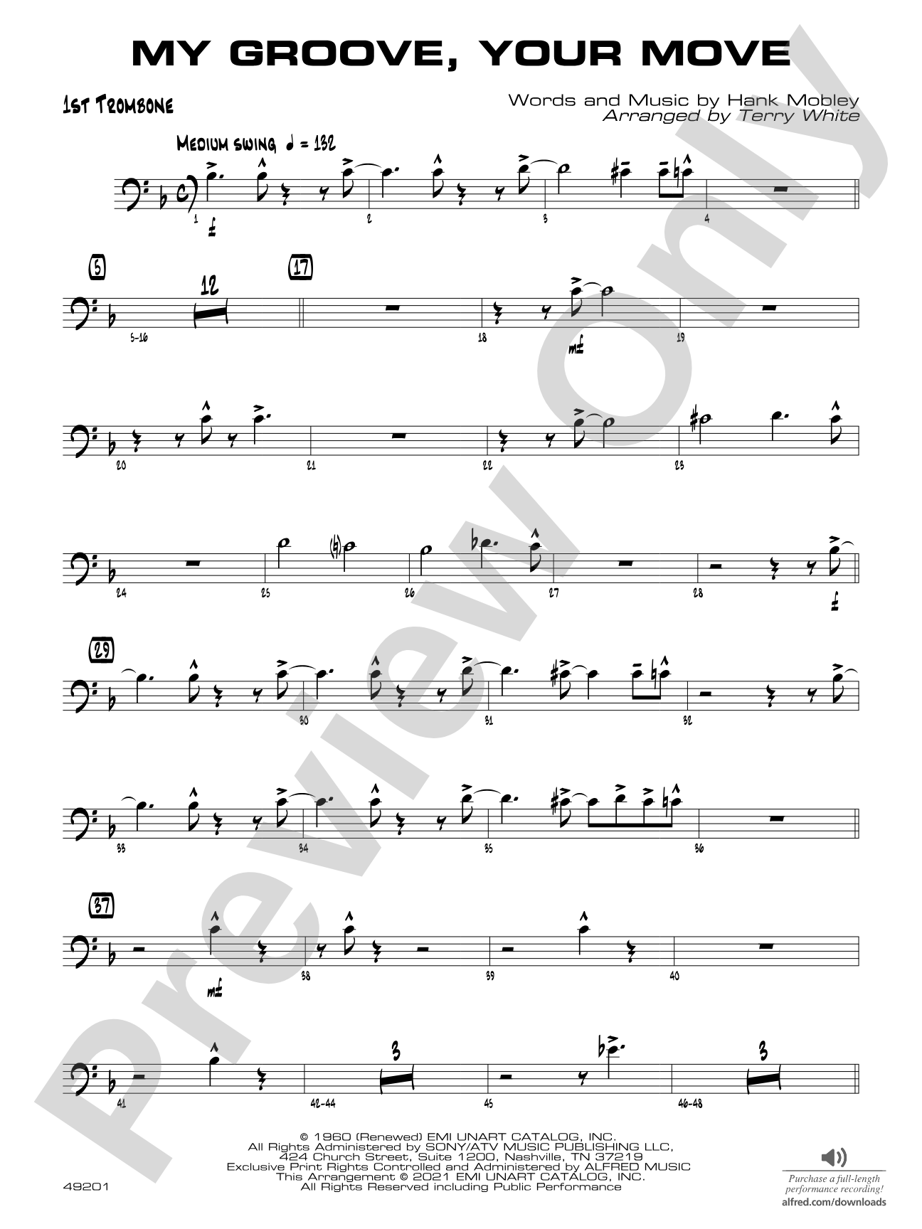 My Groove, Your Move: 1st Trombone